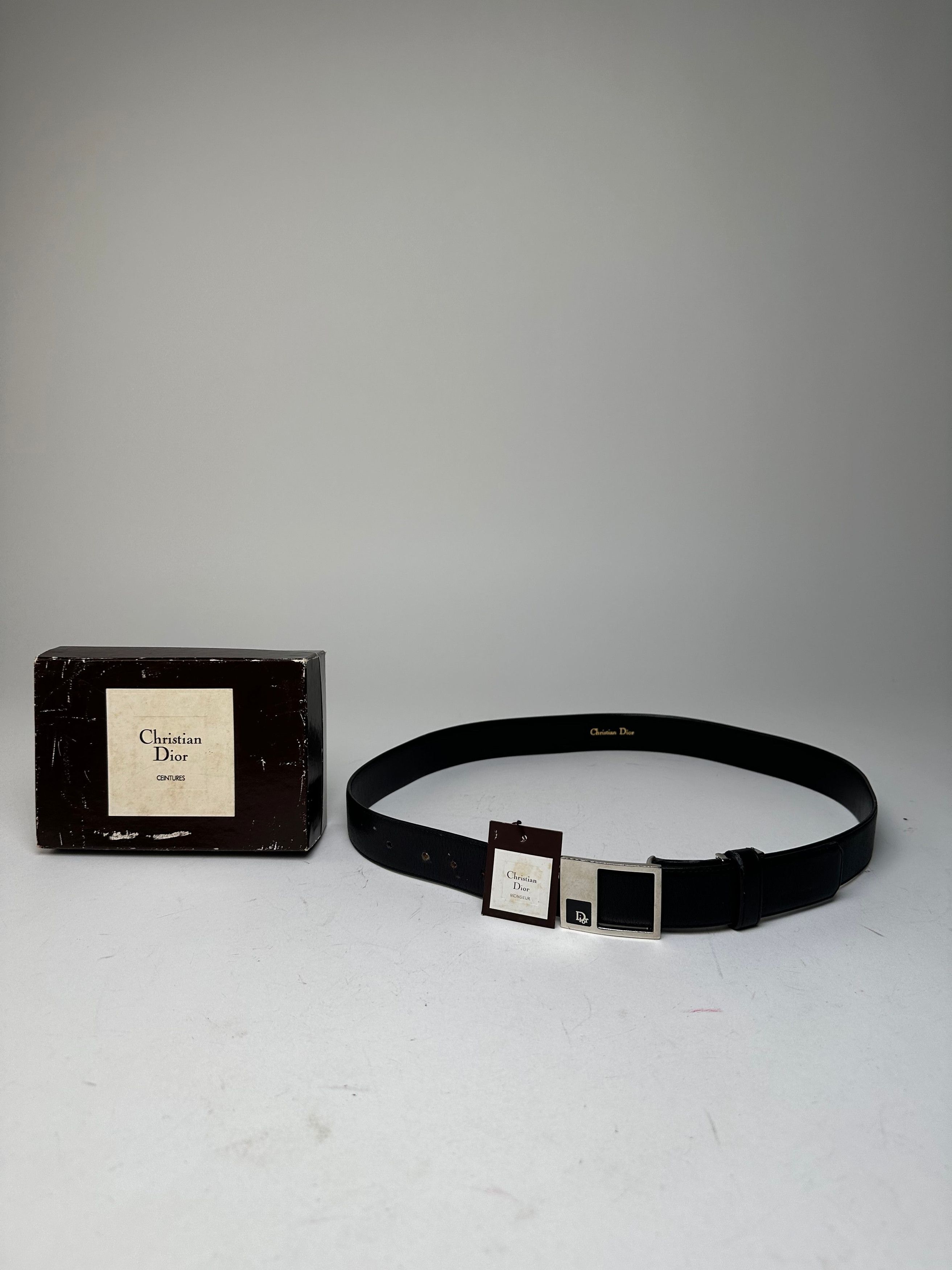 Dior Vintage Leather Belt Black 97,5 cm Size ONE SIZE - 1 Thumbnail