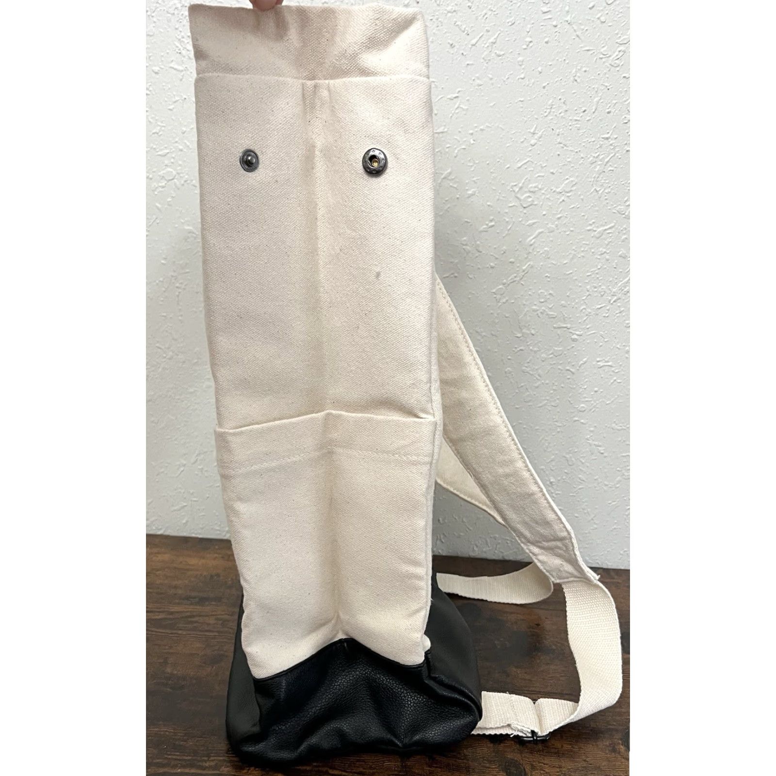 Hugo Boss HUGO BOSS Backpack Canvas Medium Beige Unisex Adults 16” x 12” x 6” Adjustable Strap Designer Zip Closure Italy? (Note: placeholder) Size ONE SIZE - 3 Thumbnail