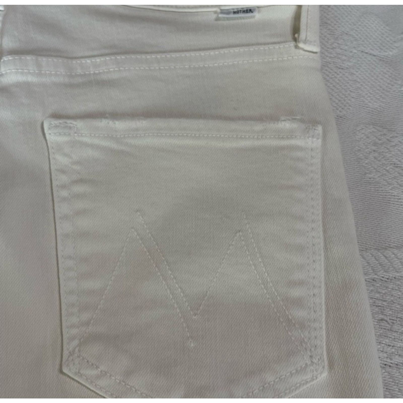 MOTHER Mother The Tomcat Ankle Jeans In Cream Puffs 25 Size 23" - 8 Thumbnail
