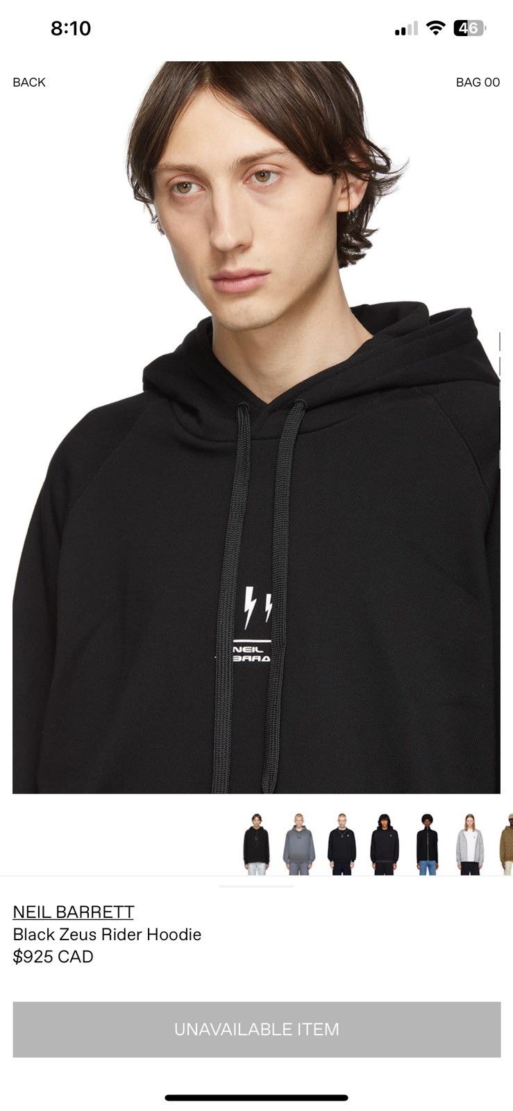 Neil Barrett Black Zeus Rider Hoodie - Neil Barrett Size US M / EU 48-50 / 2 - 13 Thumbnail