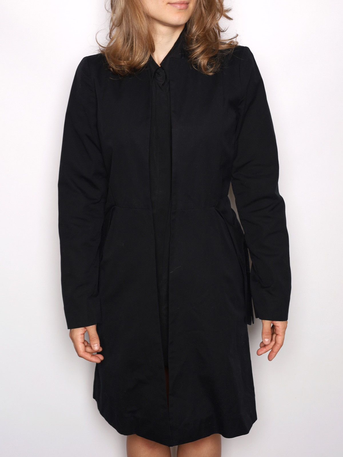 Marni Marni Cotton Open Coat Black With Pockets Long Blazer Jacket Size XS / US 0-2 / IT 36-38 - 3 Thumbnail