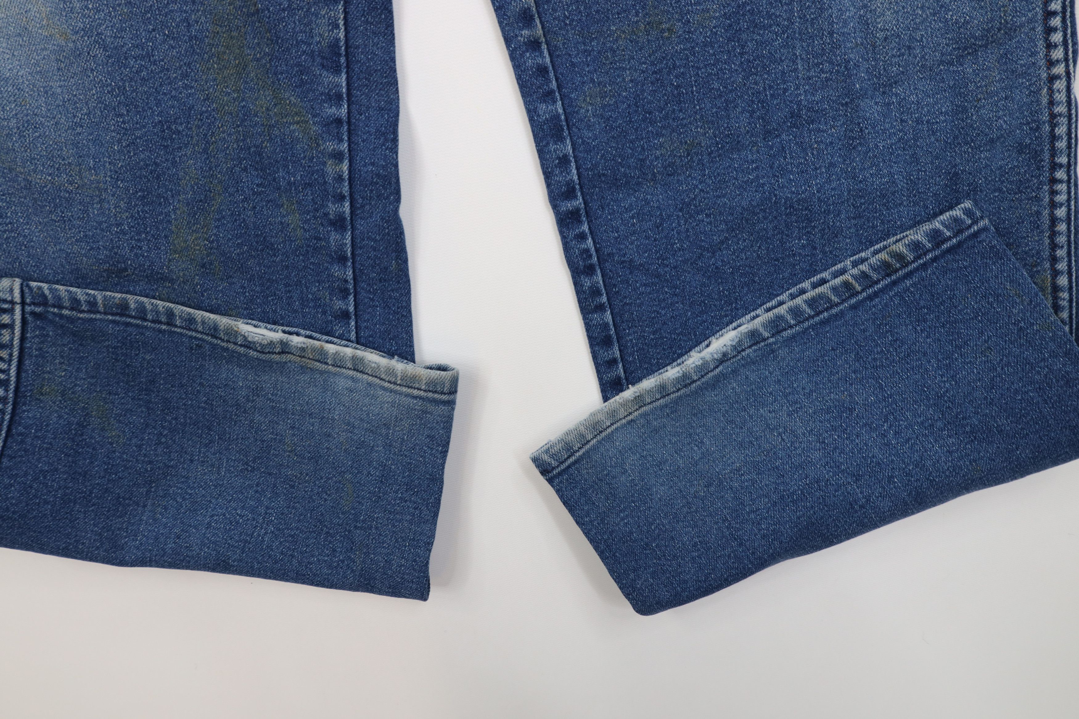 Vintage Vintage 70s Streetwear Flared Wide Leg Denim Jeans Blue USA Size US 40 / EU 56 - 5 Thumbnail