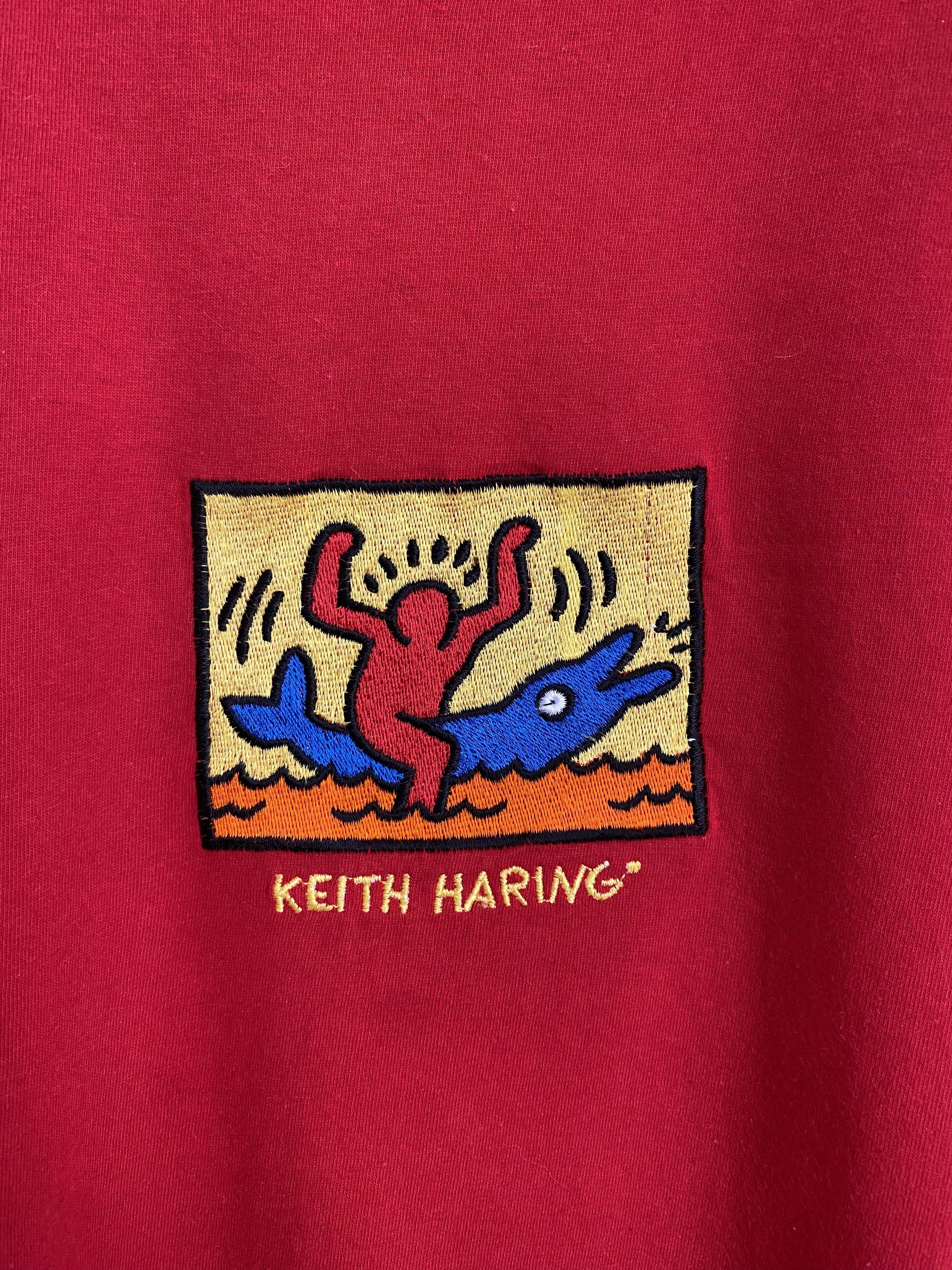 Keith Haring Vintage 80s Keith Haring Dolphin riding t-shirt Size US XL / EU 56 / 4 - 2 Thumbnail