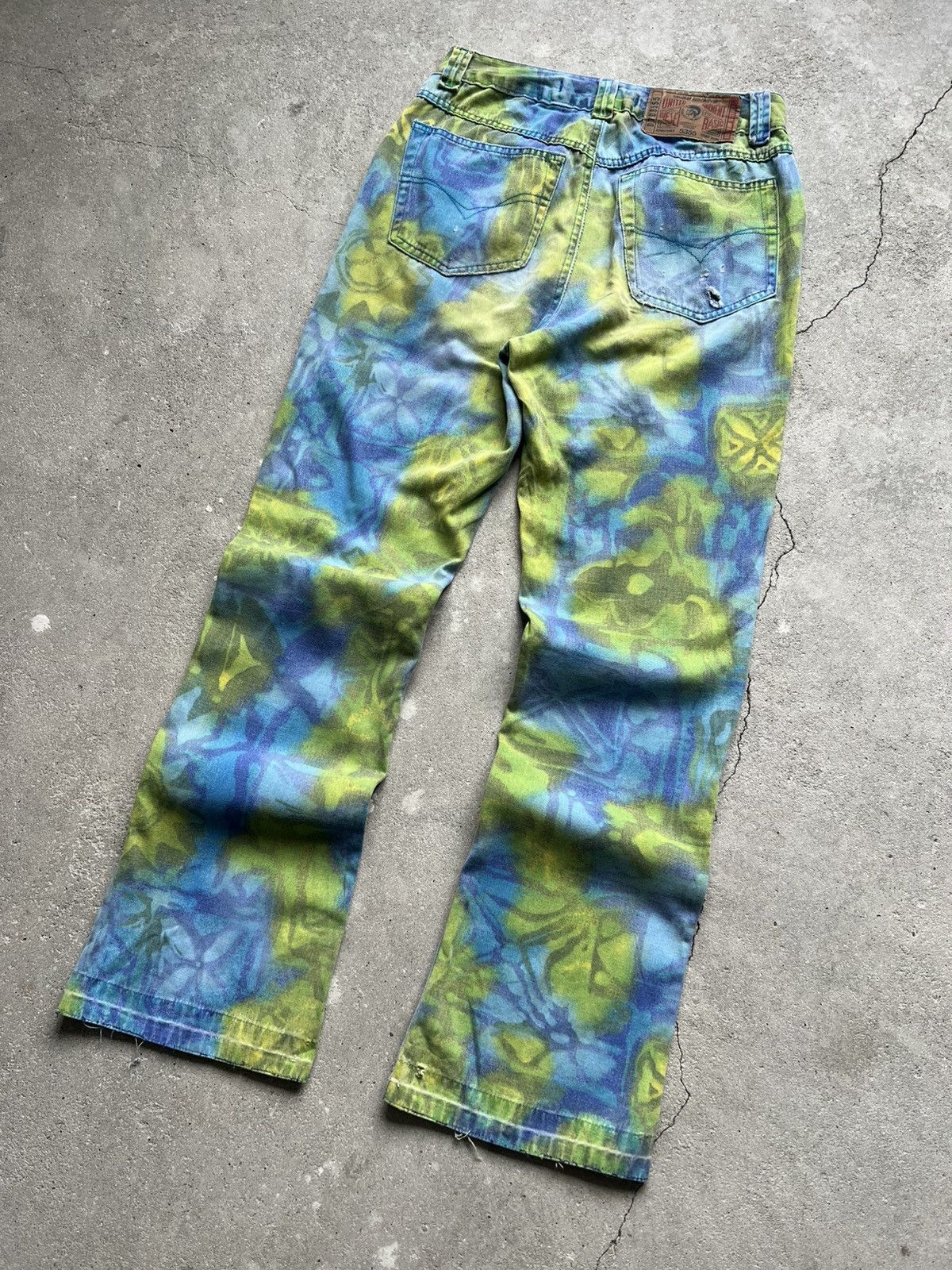 Diesel × Hysteric Glamour × Le Grande Bleu (L.G.B.) Crazy Y2K Opium Diesel IfSixWasNine style LGB Size 29" - 2 Thumbnail