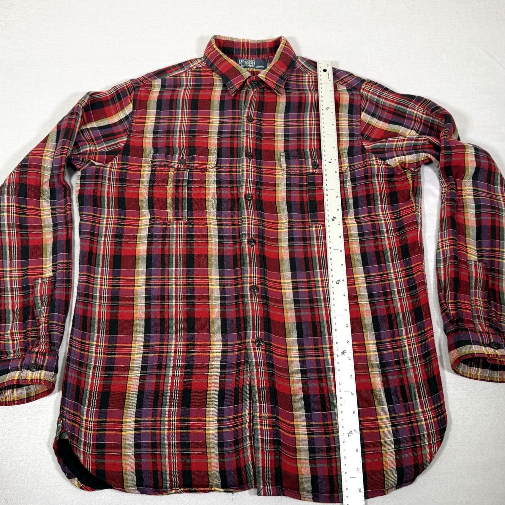 Polo Ralph Lauren Polo Ralph Lauren Shirt Men L Red Plaid Flannel Button Up 90s Vintage Christmas Casual Outdoor Winter Fall Weather Size US L / EU 52-54 / 3 - 6 Thumbnail