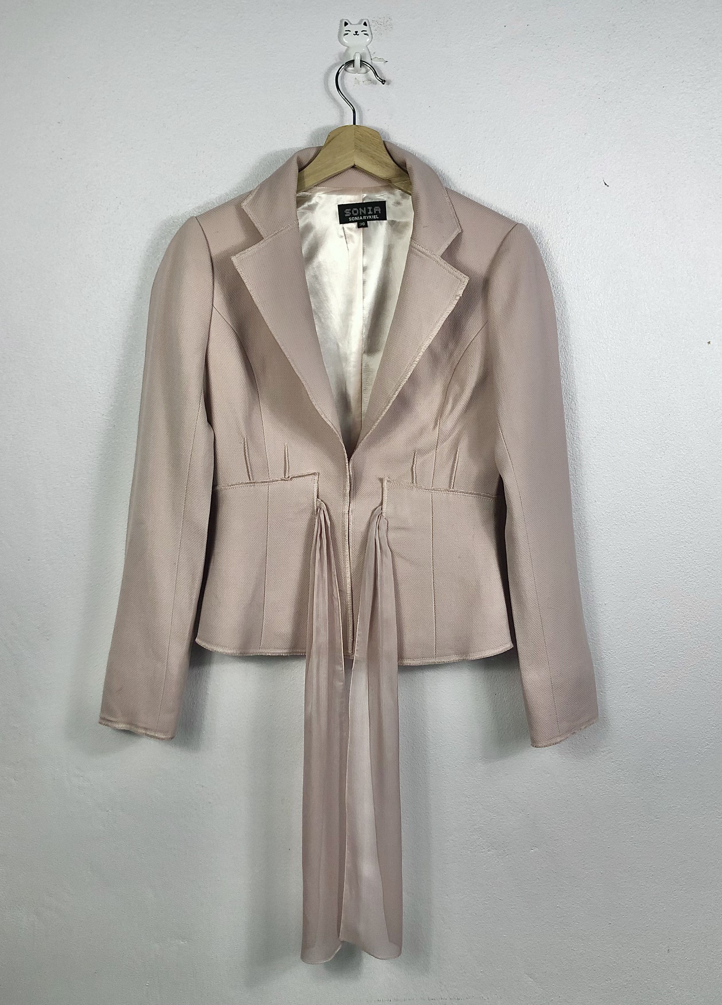 Sonia Rykiel Rare Vintage Sonia Rykiel Waist Tie Soft Pink Colour Jacket Size XS / US 0-2 / IT 36-38 - 6 Thumbnail