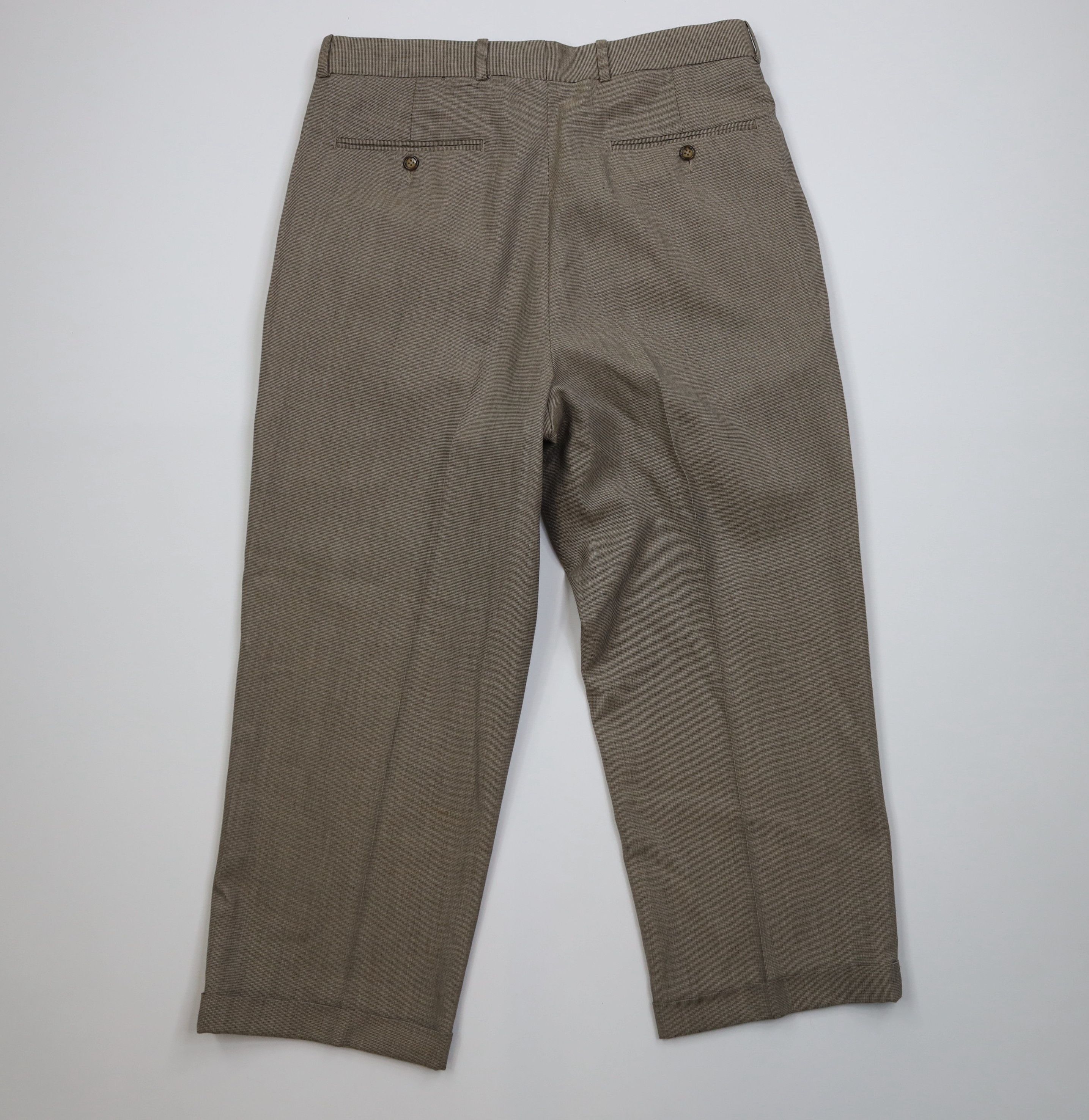 Vintage Vintage 90s Streetwear Cuffed Wide Leg Chino Pants Beige Size US 34 / EU 50 - 10 Thumbnail
