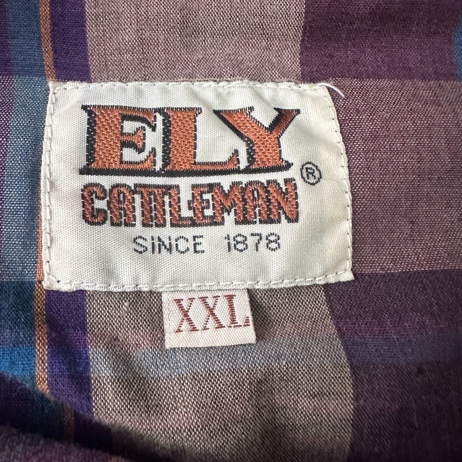 Other Ely Cattleman Western Shirt Men’s XXL Brown Blue Button-Up Size US XXL / EU 58 / 5 - 6 Thumbnail