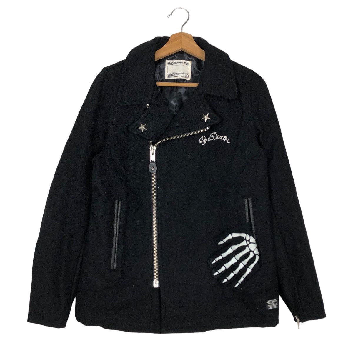 Japanese Brand 🔥90’s Wool Biker Jacket Double Breast Scanner Fundamental Size US M / EU 48-50 / 2 - 2 Thumbnail