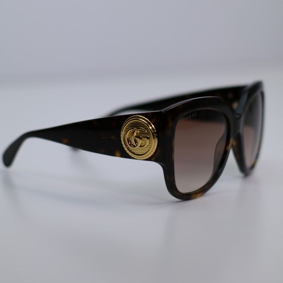 Gucci NEW Gucci Sunglasses GG1407S 003 Dark Havana/Brown Gradient Size ONE SIZE - 4 Thumbnail