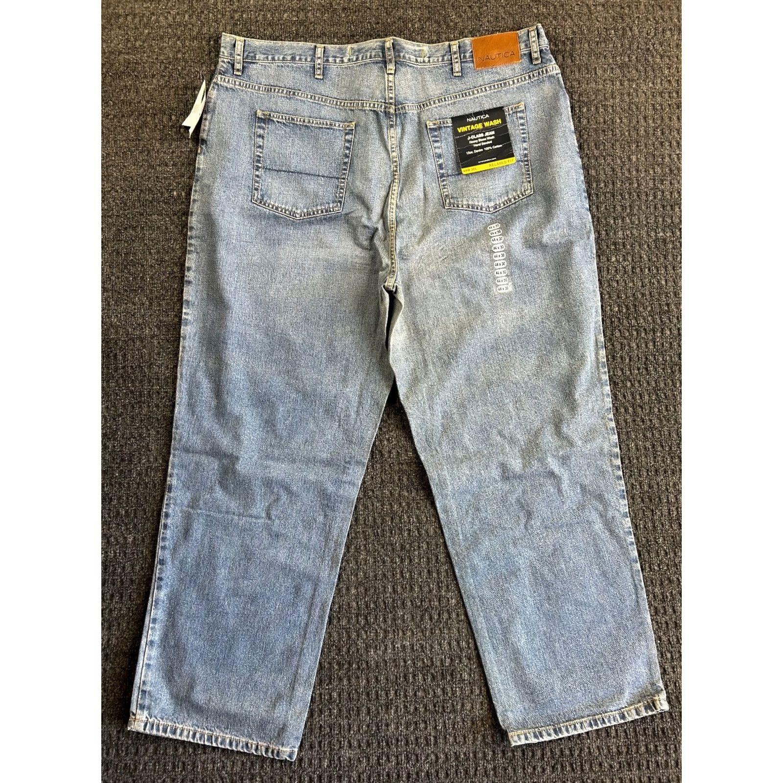 Nautica Nautica J-Class Jeans Regular 44 Blue Denim 5-Pocket Relaxed Straight 30in Mens Vintage No Size US 44 / EU 60 - 3 Thumbnail