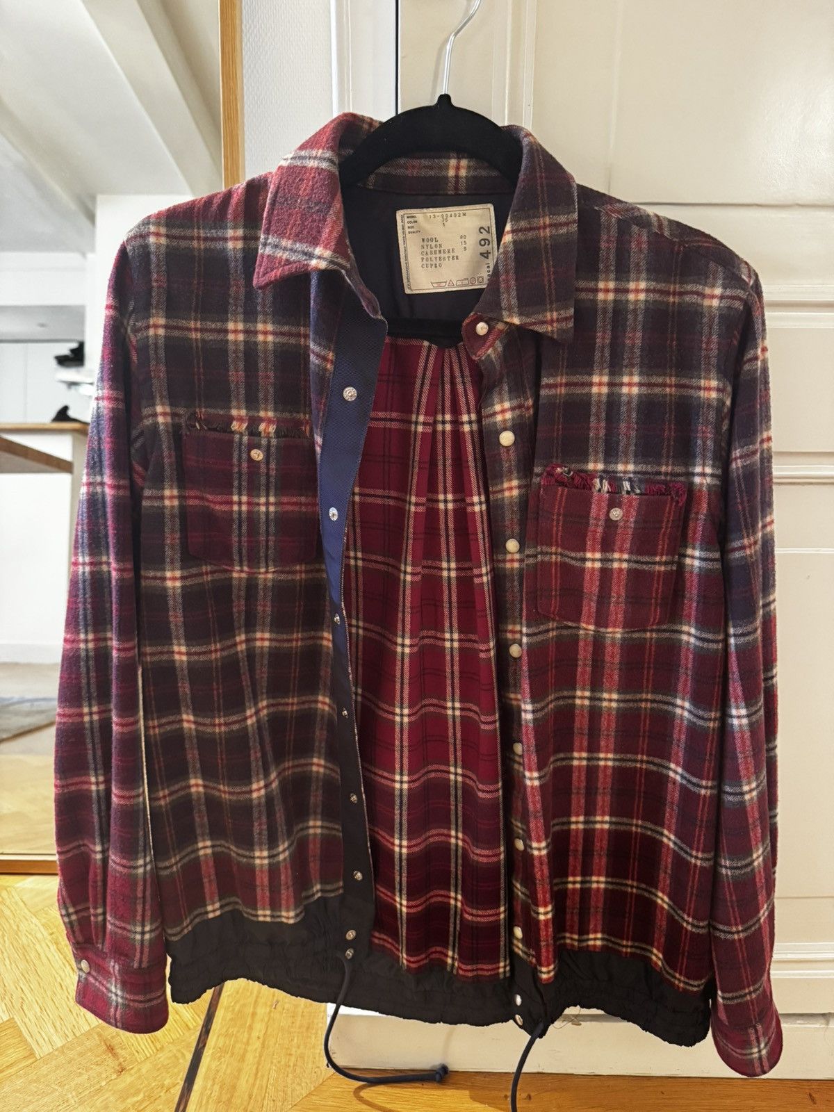 Sacai Sacai Flannel Button up Size US S / EU 44-46 / 1 - 1 Thumbnail