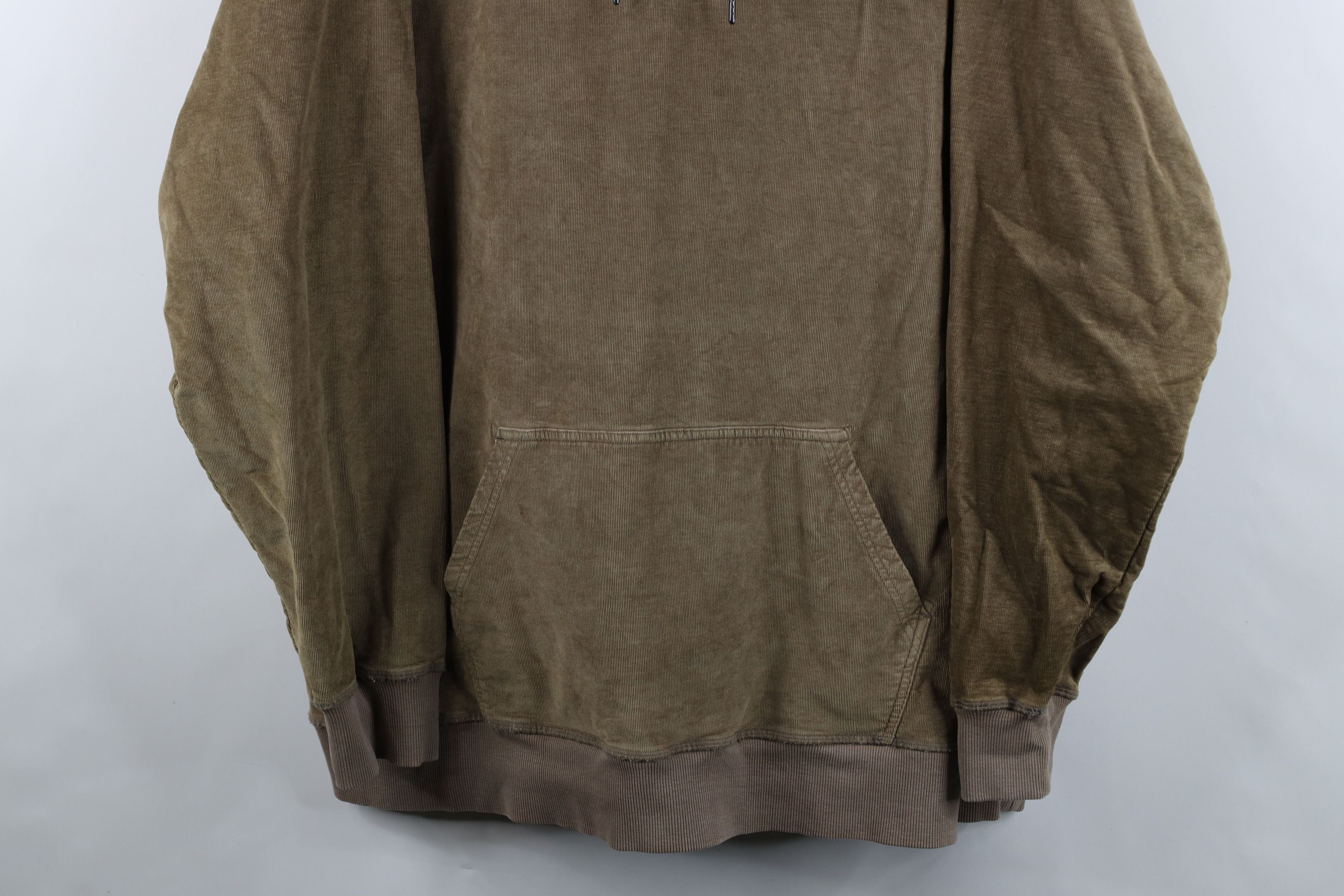 Vintage Vintage 90s Y2K Streetwear Heavyweight Corduroy Hoodie Beige Size US XXL / EU 58 / 5 - 3 Thumbnail