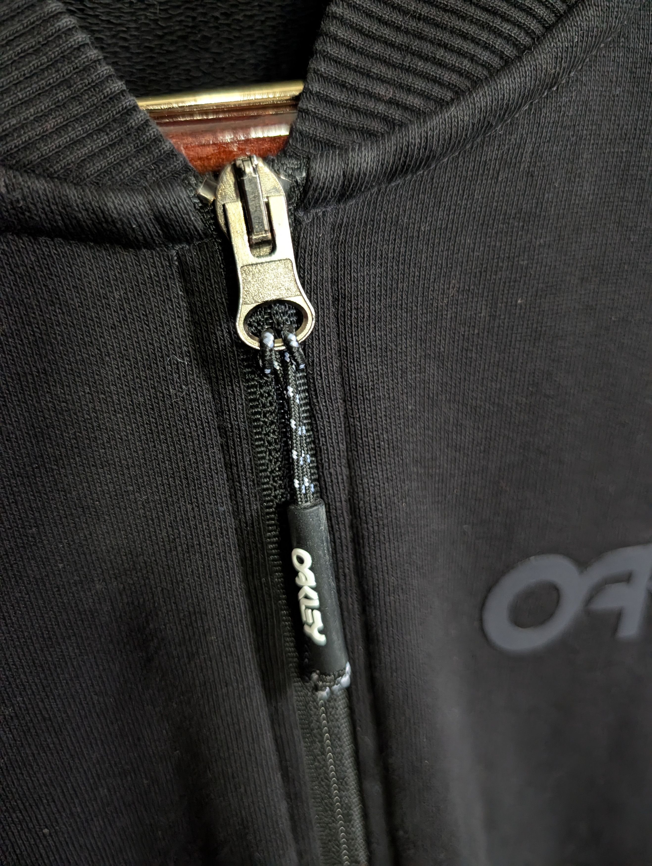 Oakley Black reverse terry logo print zip-up bomber sweatshirt Size US M / EU 48-50 / 2 - 3 Thumbnail