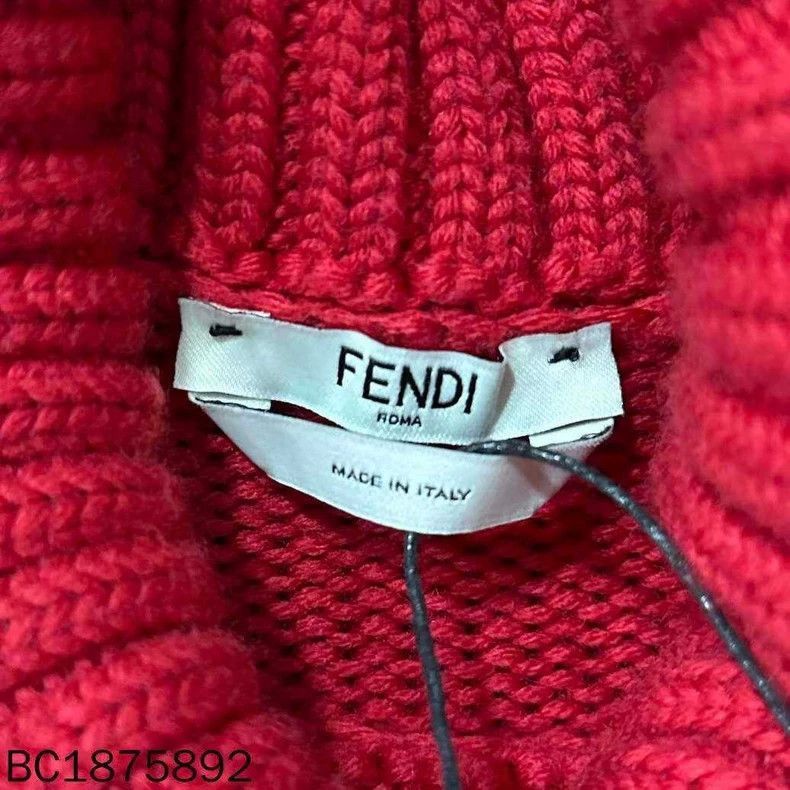 Fendi Fendi Logo High Neck Knit Sweater Size US M / EU 48-50 / 2 - 6 Thumbnail