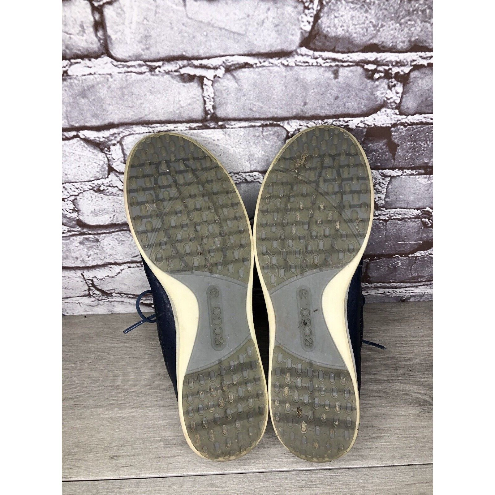 Ecco Ecco Blue Yak Leather Casual Comfort Lace Up Spikeless Golf Size US 11 / IT 41 - 9 Thumbnail