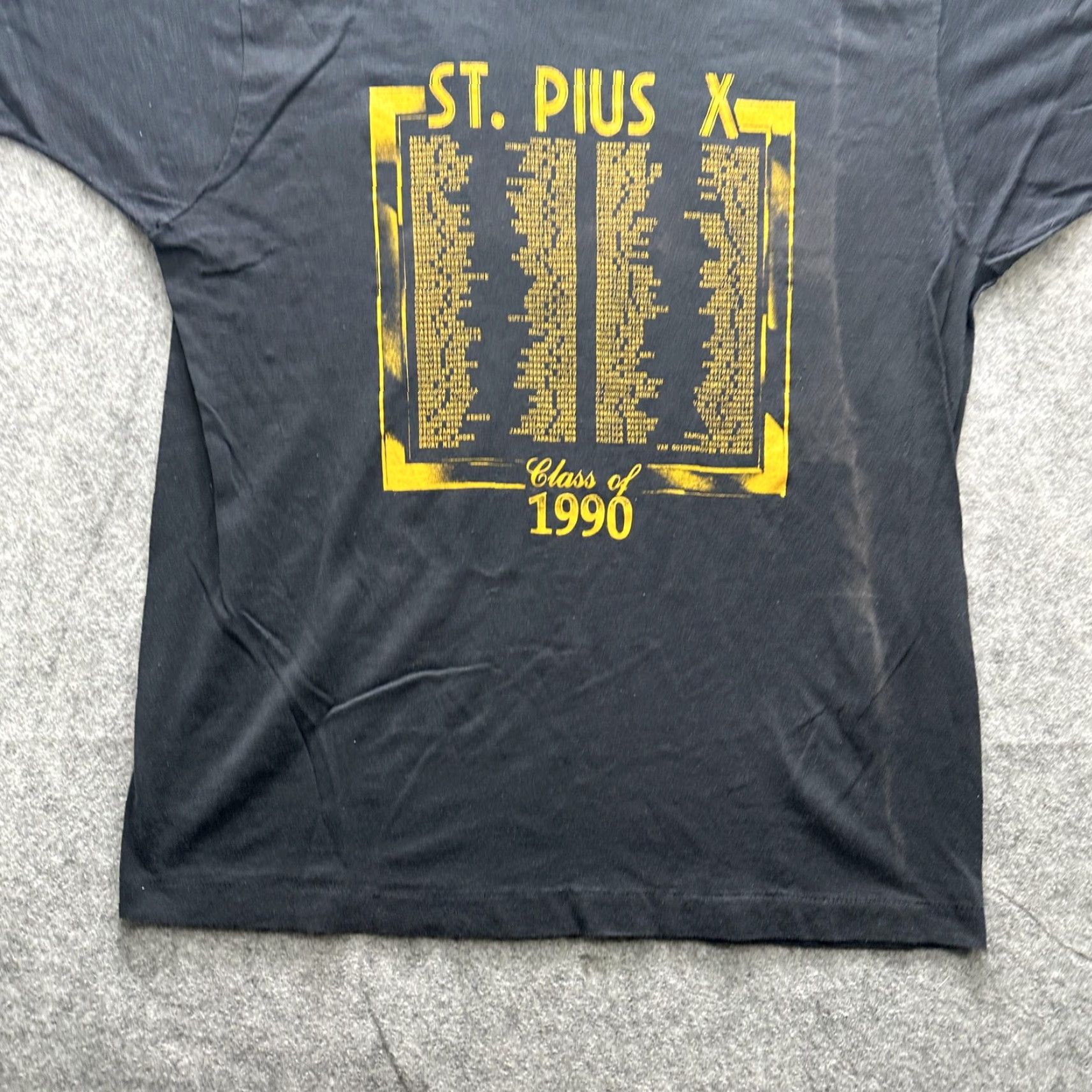 Vintage VINTAGE St Pius X Class Of 1990 Graphic Shirt Mens XL Black School Alumni 90s Size US XL / EU 56 / 4 - 3 Thumbnail