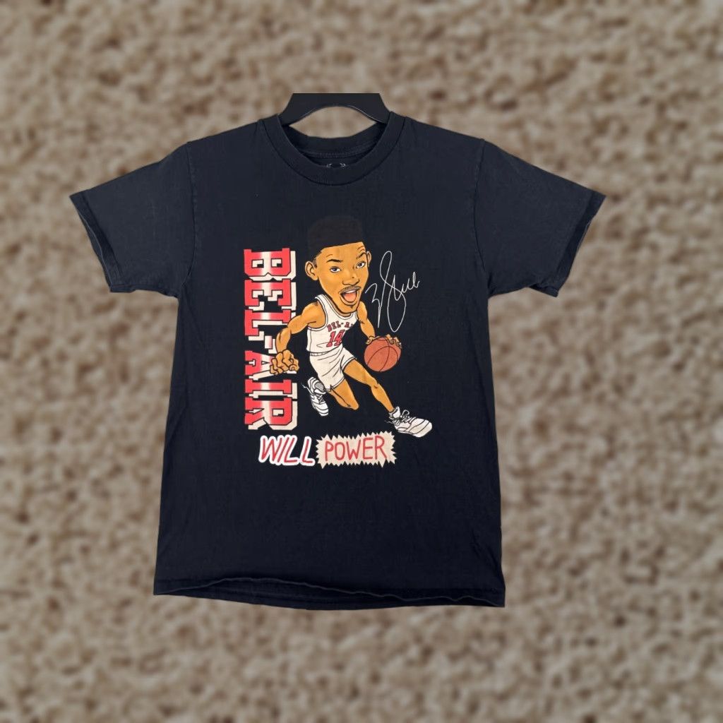 Prince VINTAGE Bel Air Athletics T-Shirt Men Small Black Logo 90s Y2K Fresh Prince Shirt Mens Cotton Jersey Short Sleeve Crew Neck Size US S / EU 44-46 / 1 - 1 Thumbnail