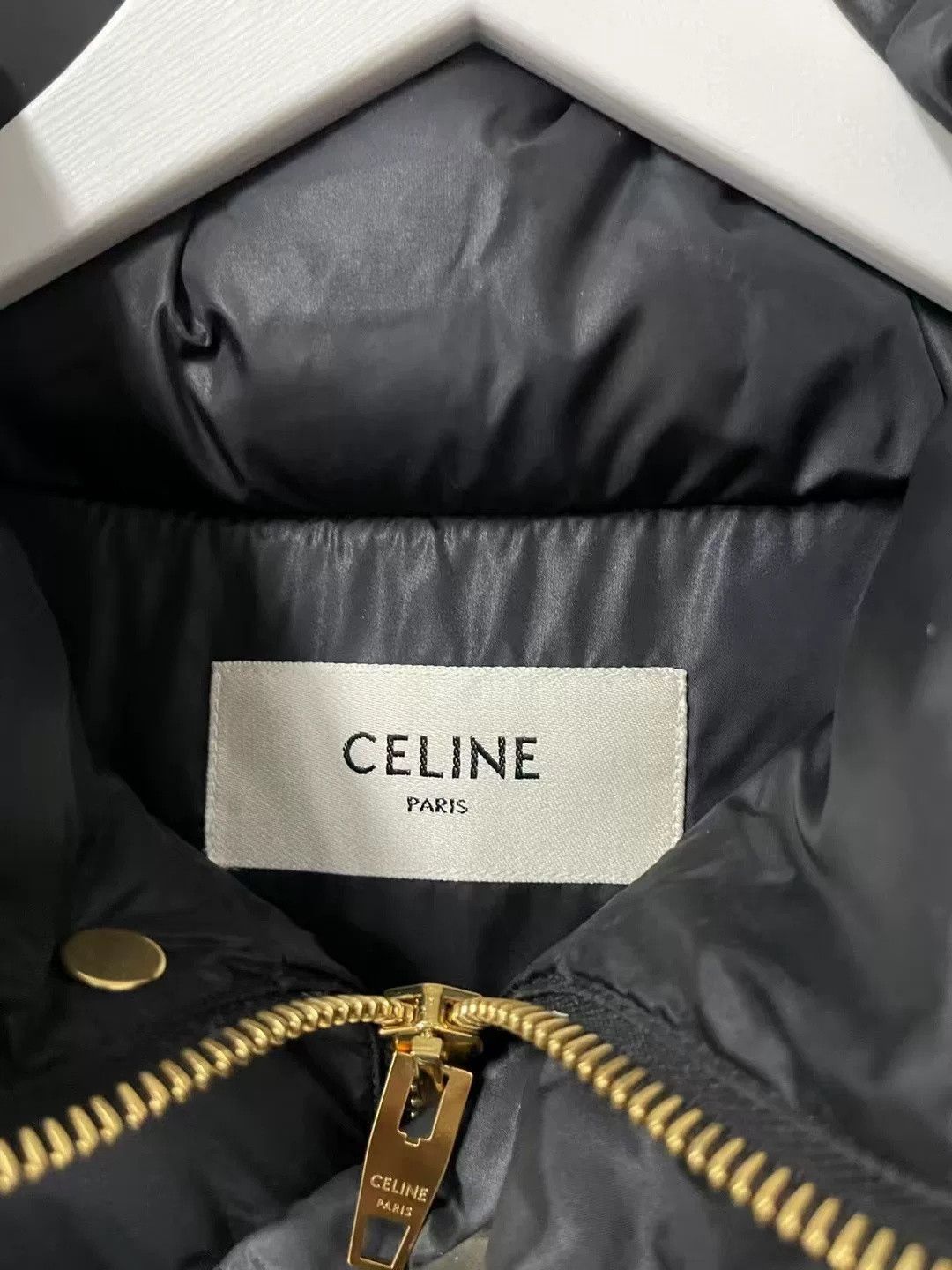 Celine Celine Logo Gold Buckle Detachable Sleeve Down Jacket Size US M / EU 48-50 / 2 - 7 Thumbnail