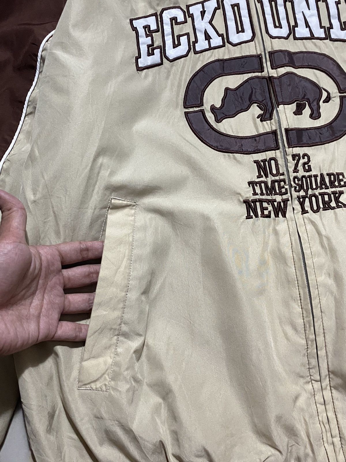 Ecko Unltd. Y2K Ecko Untld Hip Hop Windbreaker Bomber Jacket Brown - M Size US M / EU 48-50 / 2 - 5 Thumbnail