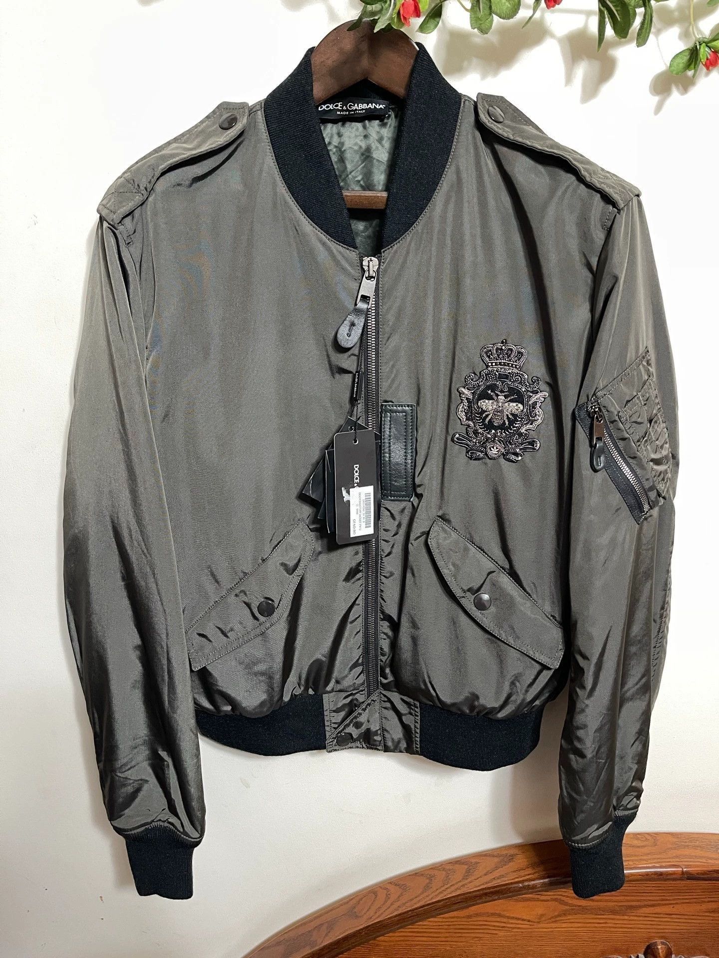 Dolce & Gabbana Green Embroidered er Jacket Size M Size US XXS / EU 40 - 1 Thumbnail