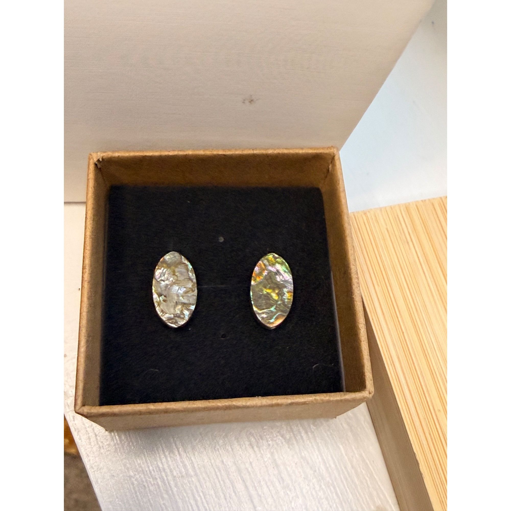 Other Oval green Abalone Shell Cufflinks Inlayed With Stainless S Size ONE SIZE - 3 Thumbnail