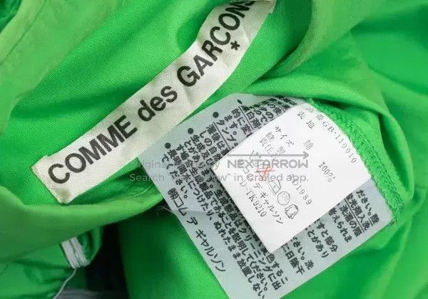 Comme des Garcons Comme Des Garcons Green Retro Lace Shirt Size XS / US 0-2 / IT 36-38 - 9 Thumbnail