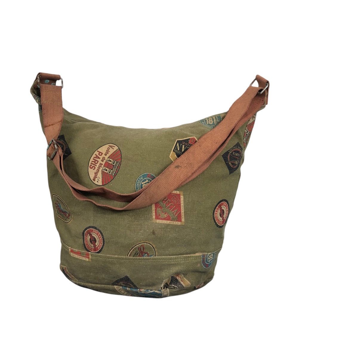 Japanese Brand 📌Vintage Sling Bag Earth Made Overprint Design Streetwear Size ONE SIZE - 3 Thumbnail