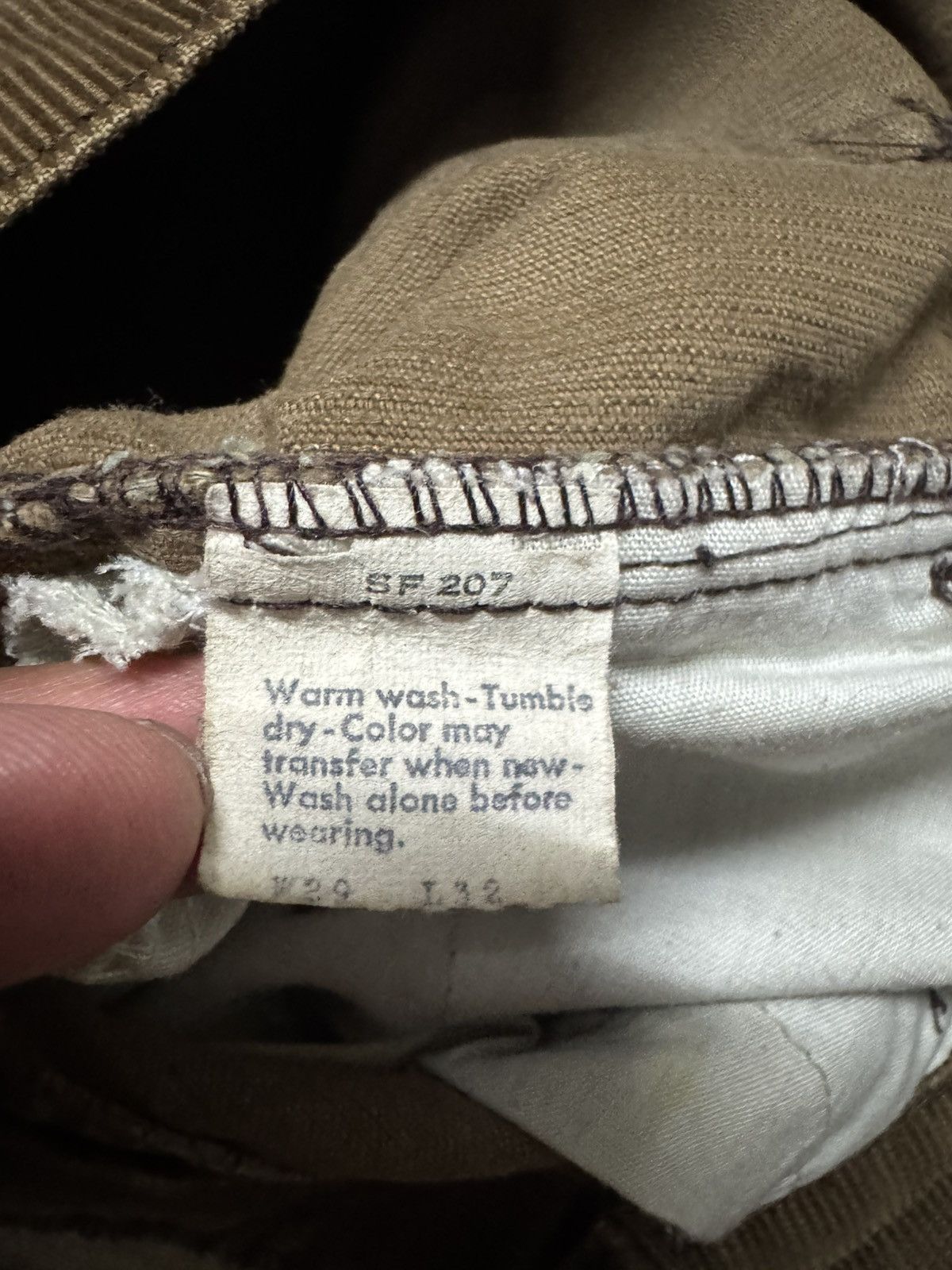 Levi's 💥FLARED💥70's LEVI'S WHITE TAG CODUROI BOOTCUT CLASSIC BROWN Size US 29 - 9 Thumbnail
