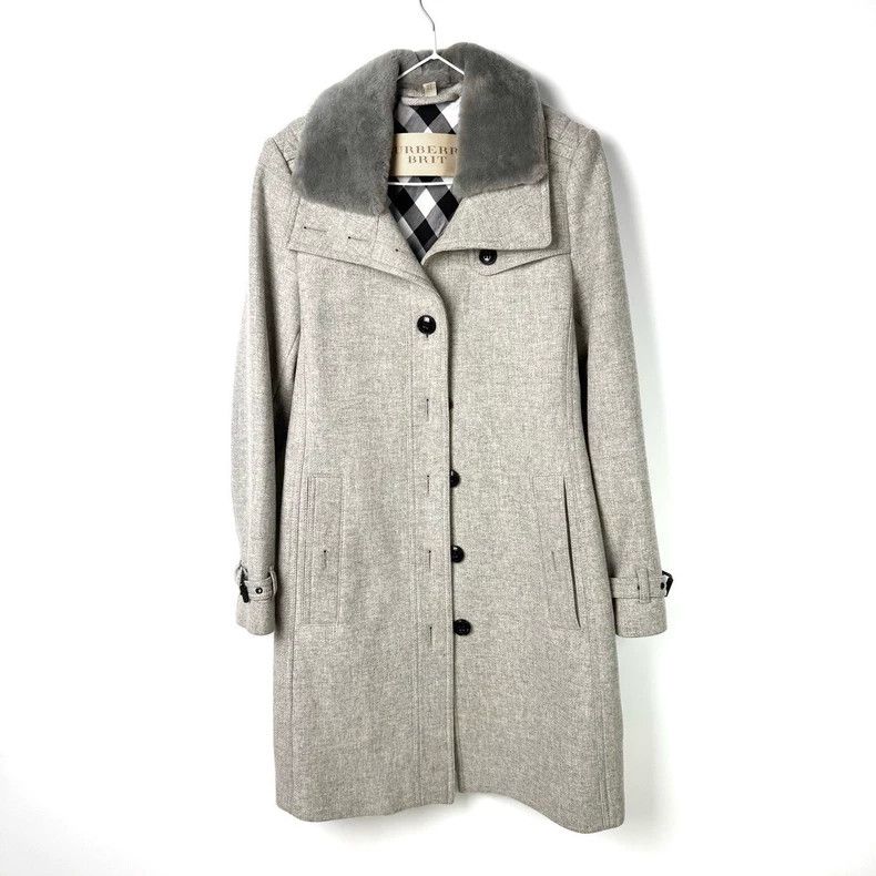 Burberry Burberry Wool Single-Breasted Coat Size US S / EU 44-46 / 1 - 1 Thumbnail