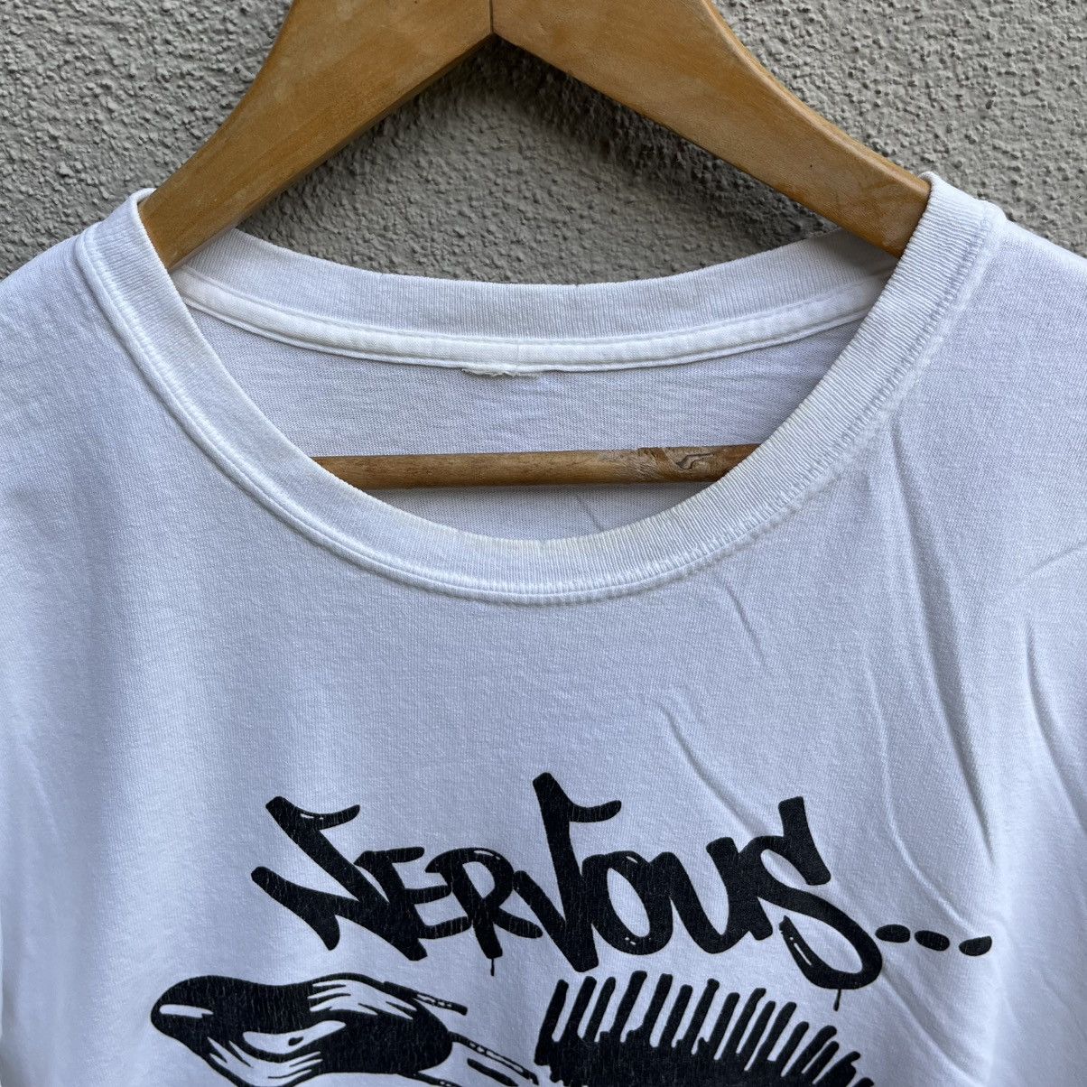 Band Tees NERVOUS RECORDS rap tee dj hip hop Size US XL / EU 56 / 4 - 4 Thumbnail