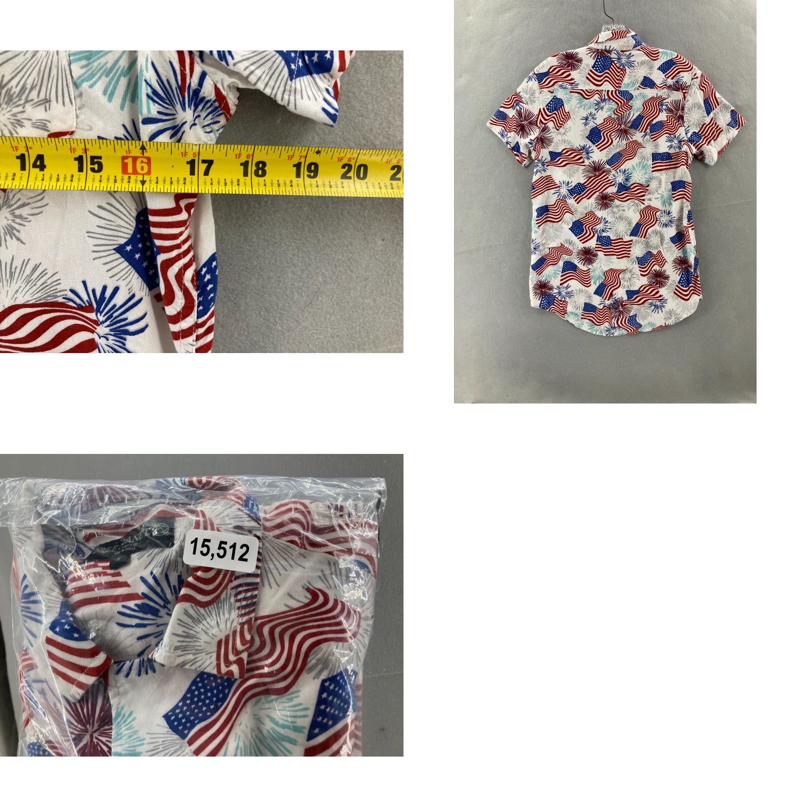 Vintage Free Planet Shirt Mens Small US Flag Fireworks Rayon Size US S / EU 44-46 / 1 - 8 Thumbnail