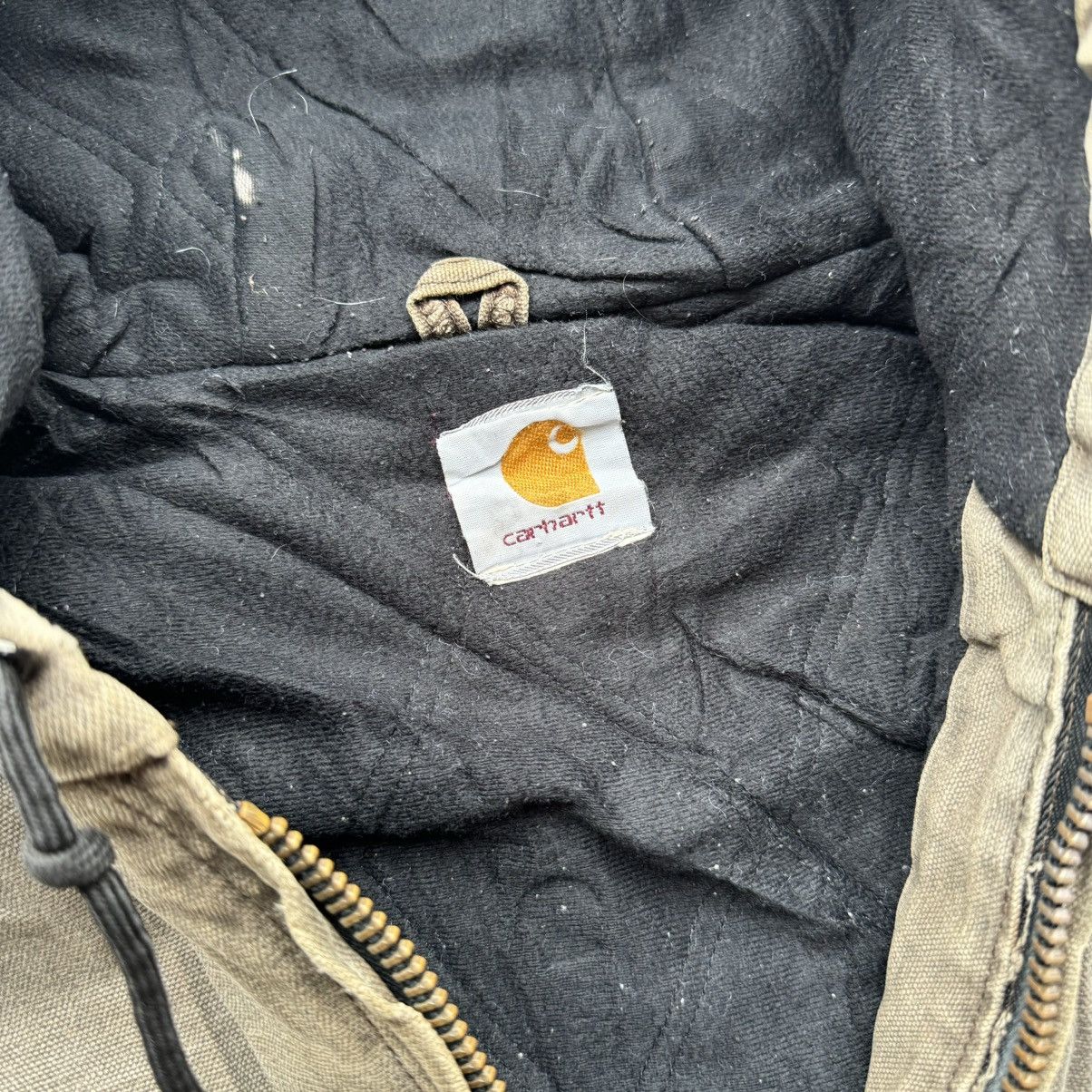 Carhartt × Vintage Vintage Carhartt Brown Faded Distressed Jacket Hooded Size US M / EU 48-50 / 2 - 3 Thumbnail