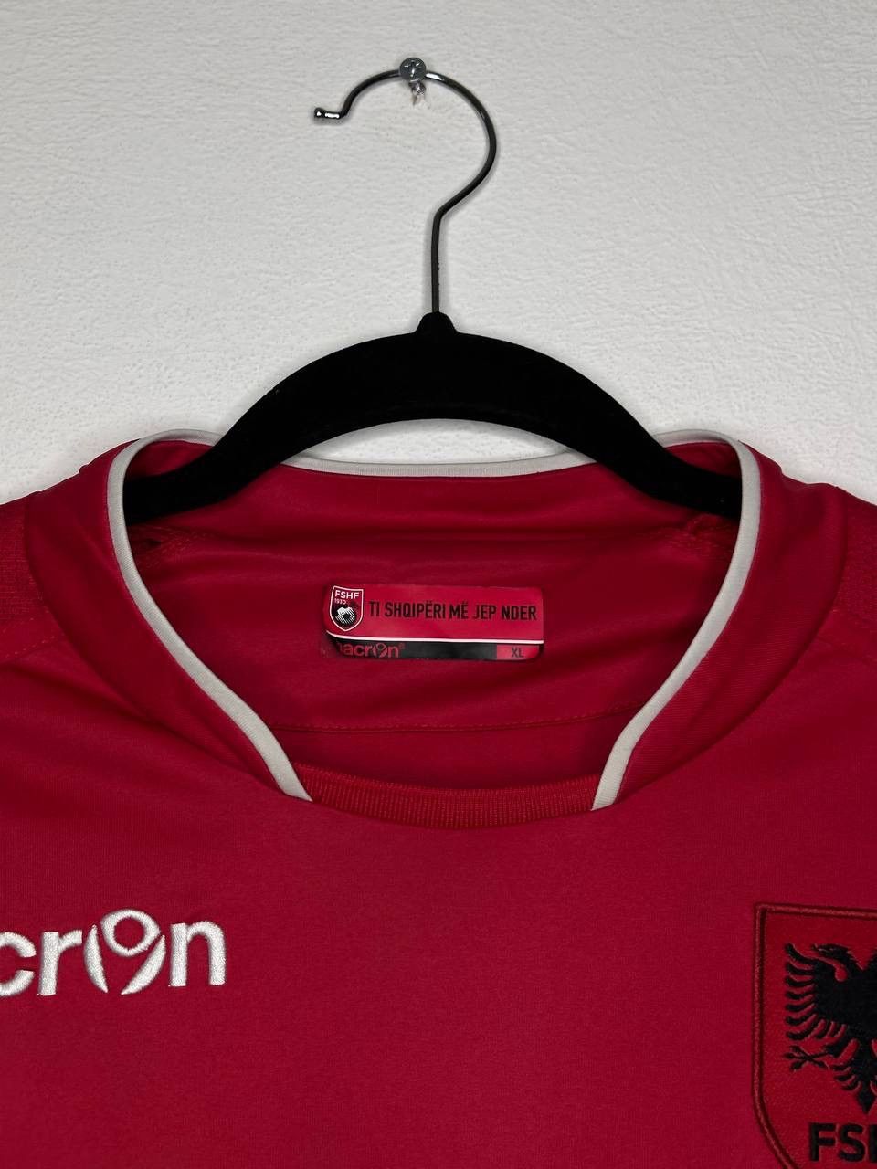 Macron Macron Albania FSHF Football Jersey Red XL Soccer Shirt Size US XL / EU 56 / 4 - 6 Thumbnail