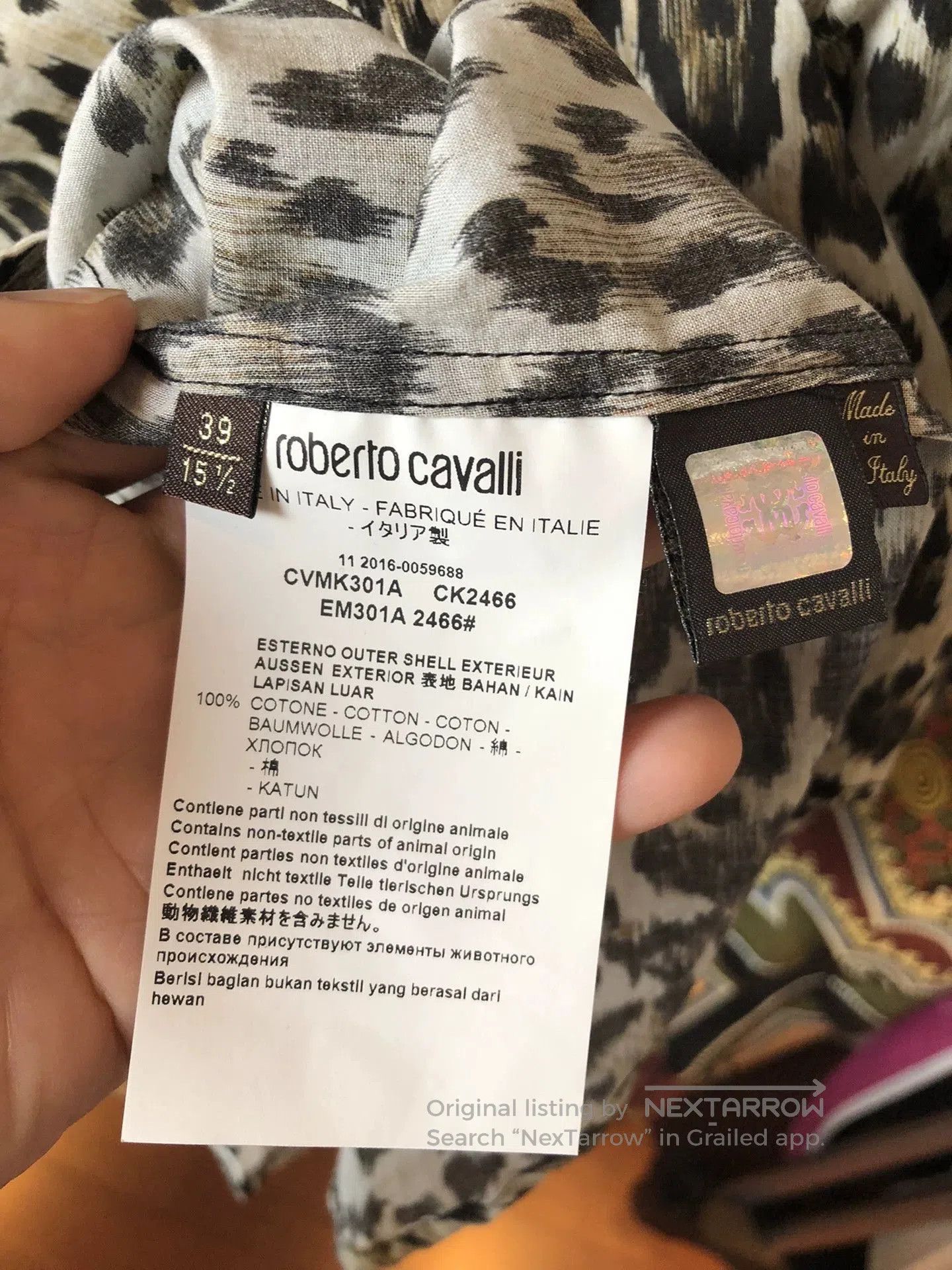 Roberto Cavalli Roberto Cavalli Leopard Print Limited Shirt. Size US M / EU 48-50 / 2 - 5 Thumbnail