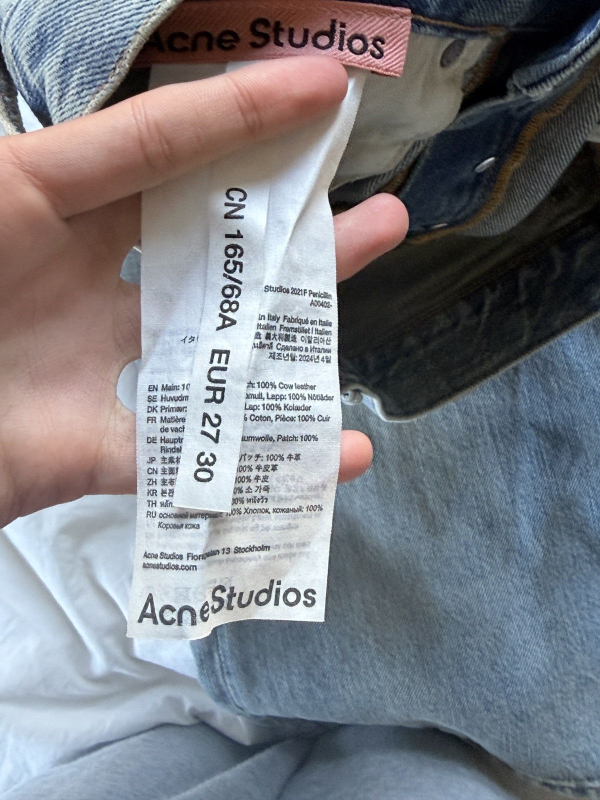 Acne Studios Acne Studios 2021M Penicillin Denim Size US 27 - 5 Thumbnail
