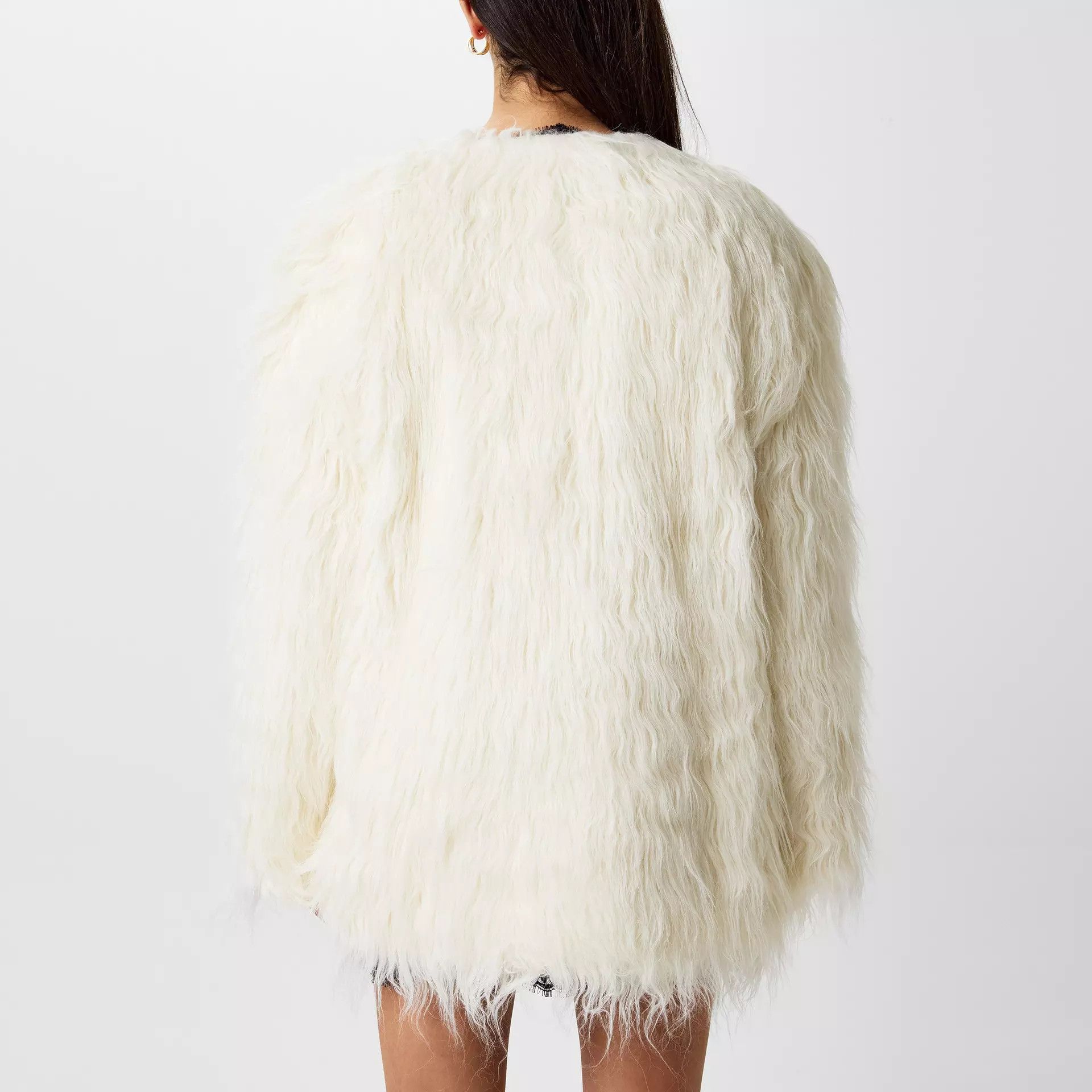 Saint Laurent Paris o1bcso1str1225 Manteau Faux Fur Arctique in White Size XS / US 0-2 / IT 36-38 - 4 Thumbnail