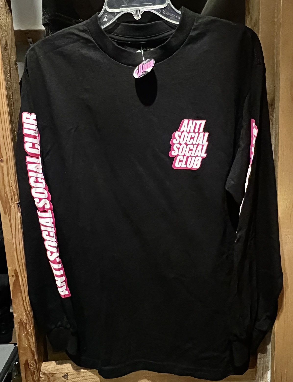 image of Anti Social Social Club Blocked L/s Tee in Black, Men's (Size Medium)
