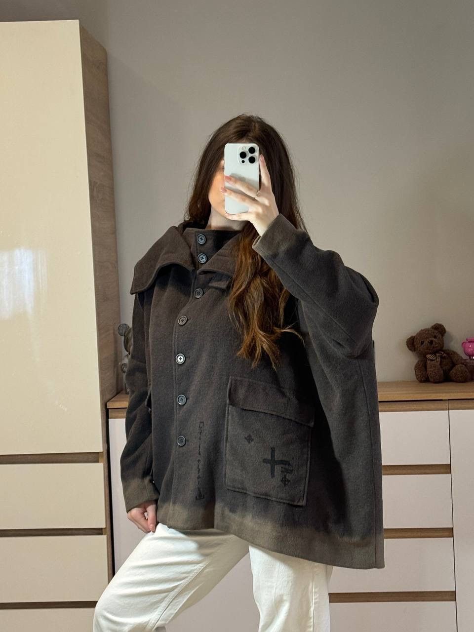 Rundholz Rundholz Avant-Garde Oversized Wool Coat Blean Size S Size S / US 4 / IT 40 - 1 Thumbnail
