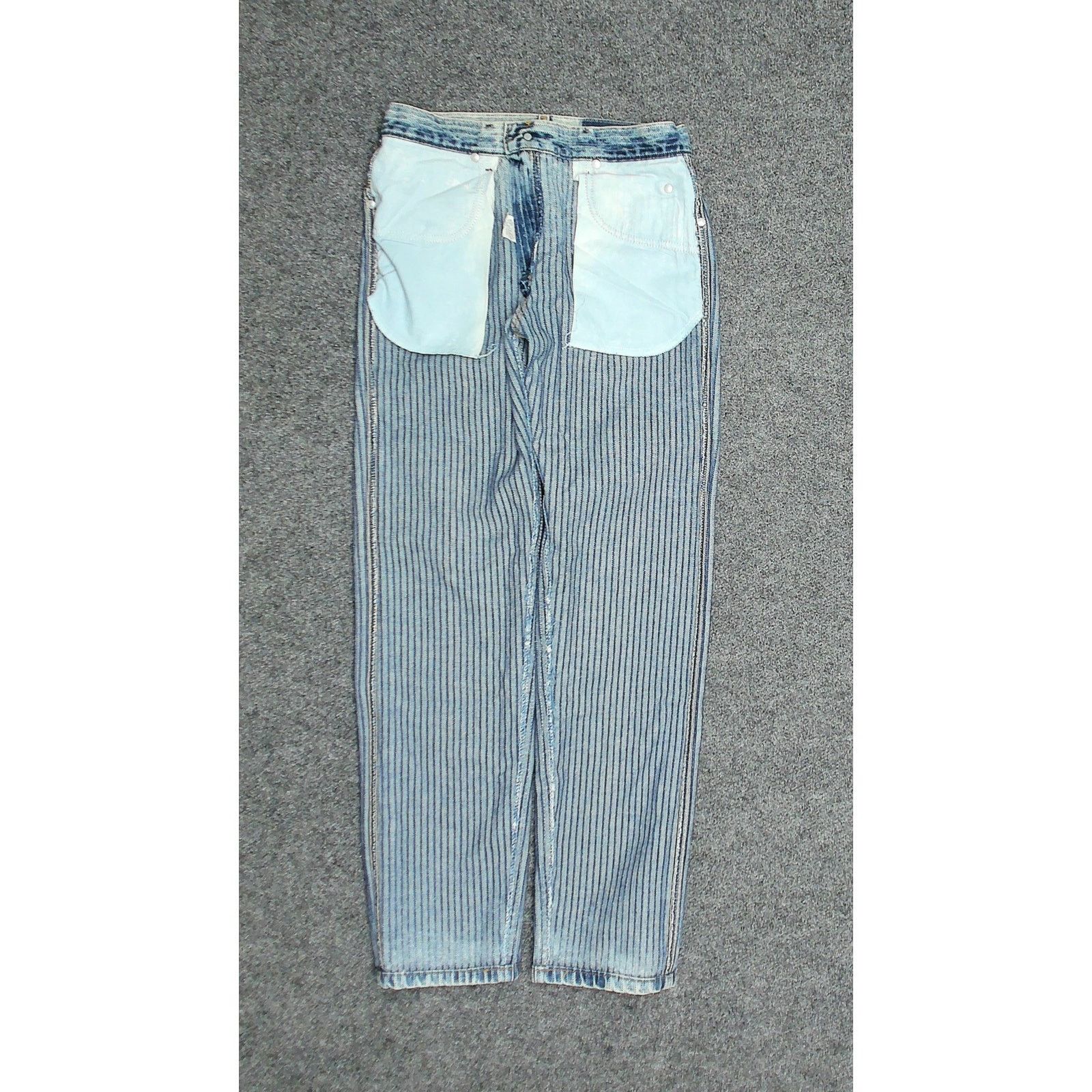 Lee VTG 80s Rare Pinstripe Lee Riders High Waisted Denim 29x31 Size 30" / US 8 / IT 44 - 5 Thumbnail