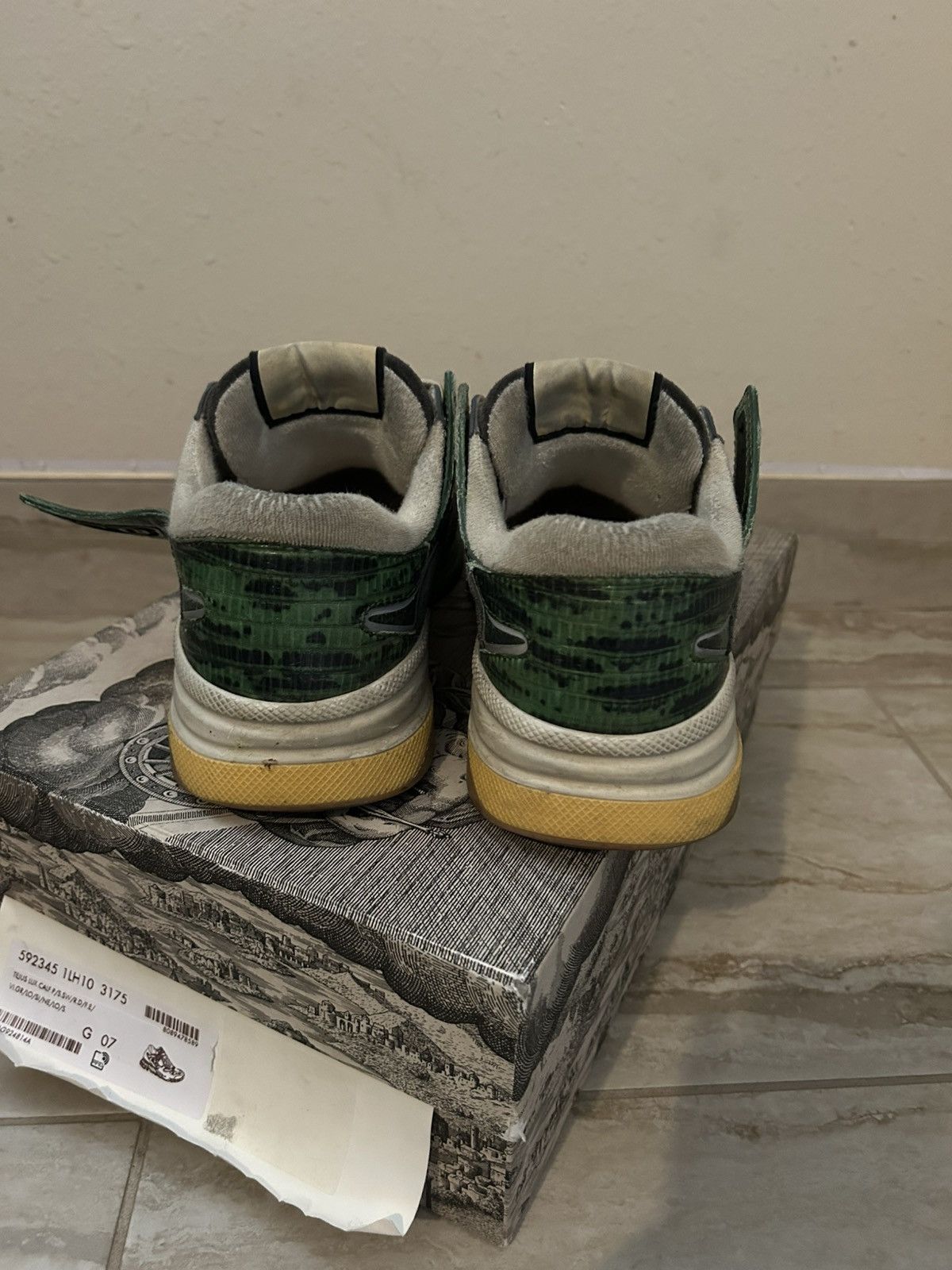 Gucci Gucci Ultrapace Green Tejus Printed Sneakers Size US 7 / EU 40 - 3 Thumbnail