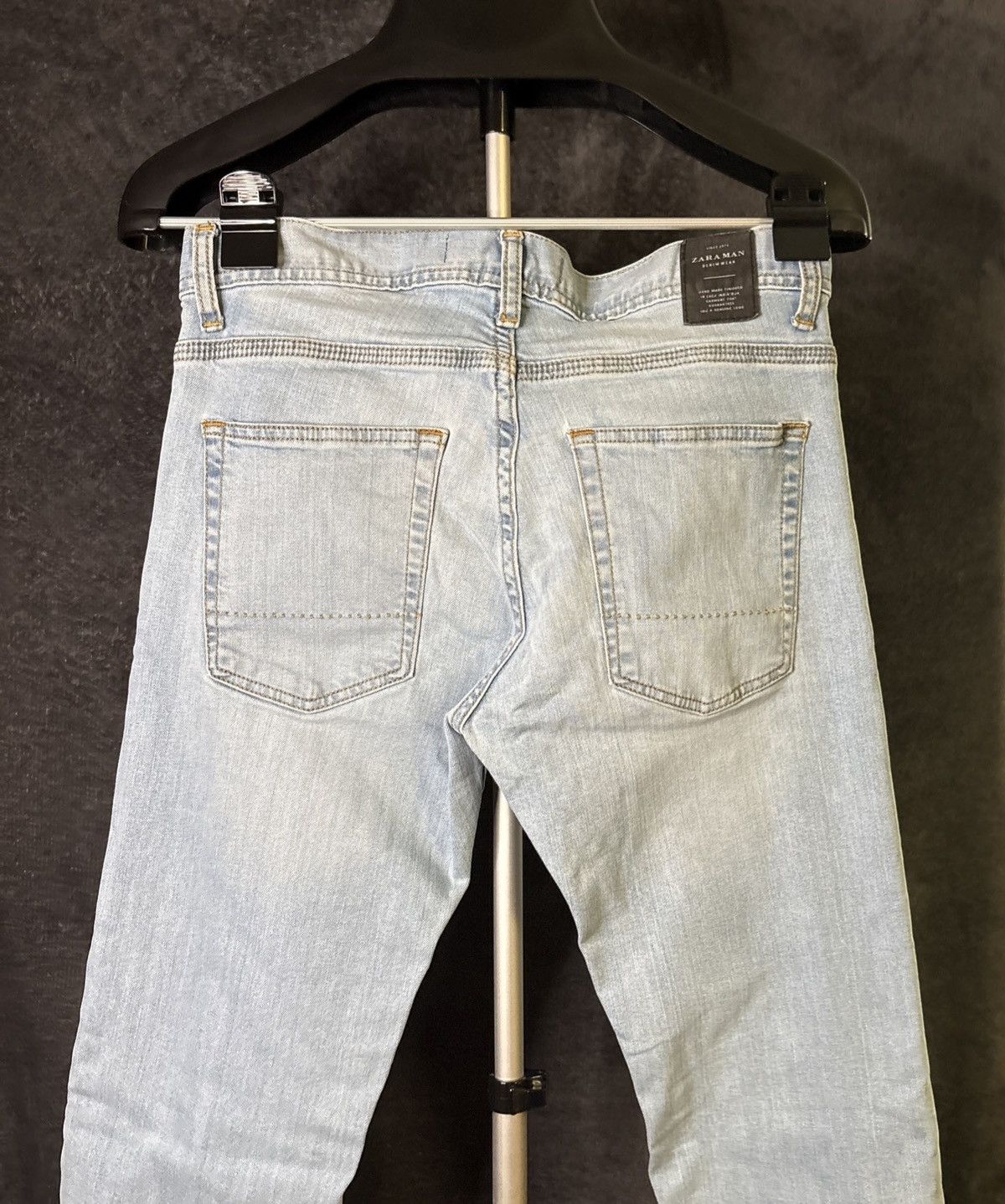 Zara Zara Blue Skinny Jeans with Tapered Leg and Faded Look 30 Size US 30 / EU 46 - 7 Thumbnail