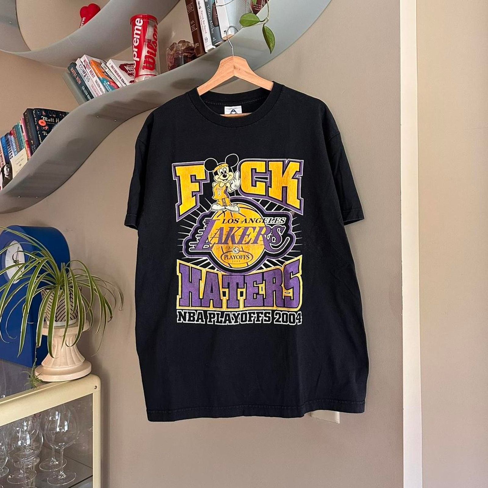 NBA × Vintage Vintage F Lakers Haters Mickey Parody Shirt Size US L / EU 52-54 / 3 - 1 Thumbnail