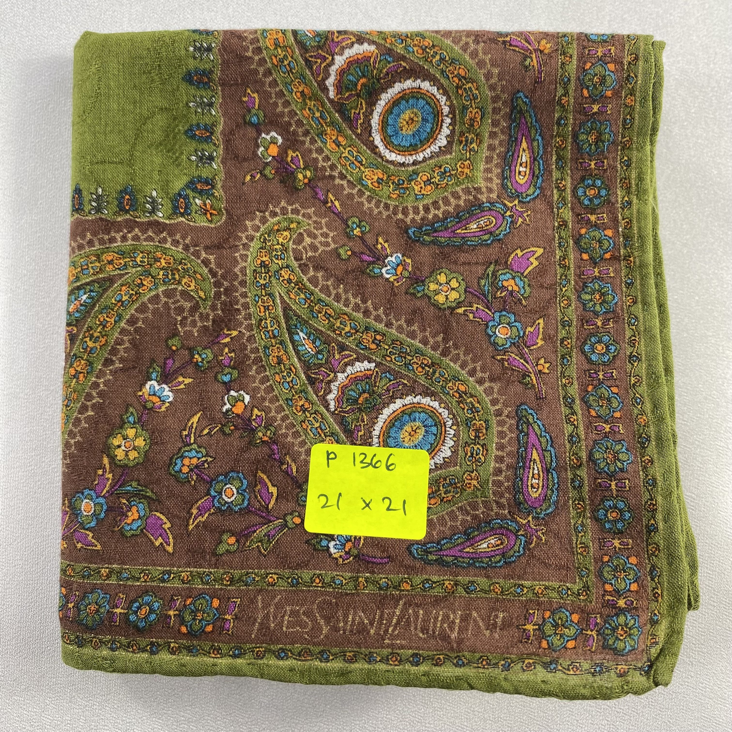 Vintage Yves Saint Laurent Handkerchief / Neckerchief-P1366 Size ONE SIZE - 5 Thumbnail