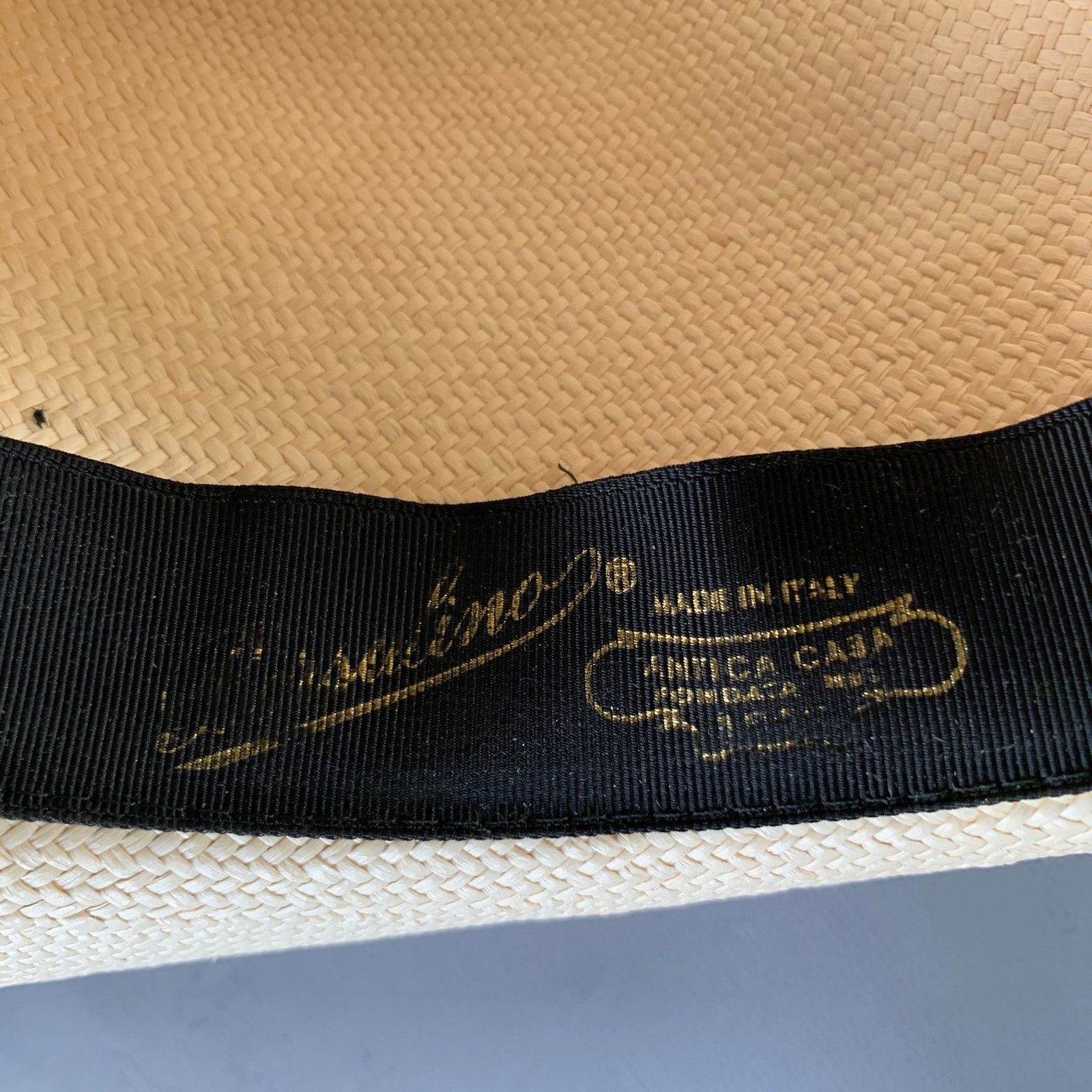 Borsalino BORSALINO Size S Beige Black Straw Fedora Size ONE SIZE - 6 Thumbnail