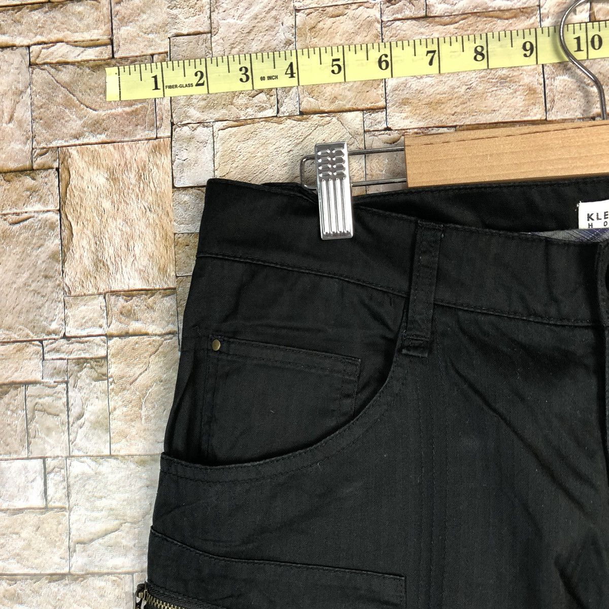 Japanese Brand Klein Plus Black Cargo Multipocket Pants #A732 Size US 31 - 7 Thumbnail