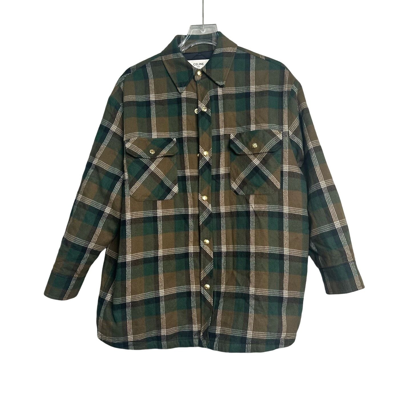 Celine CELINE Plaid Quilted Shirt Jacket Size 36 Size XS / US 0-2 / IT 36-38 - 1 Thumbnail