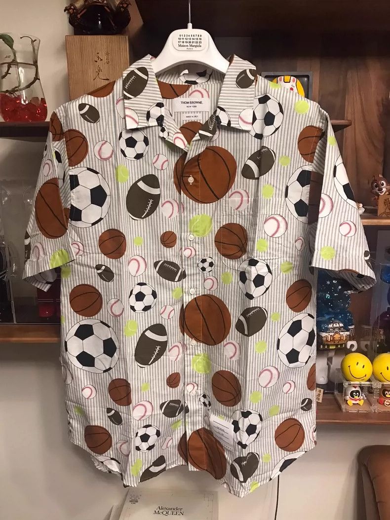 Thom Browne Ball Print Short Sleeve Shirt - dmc