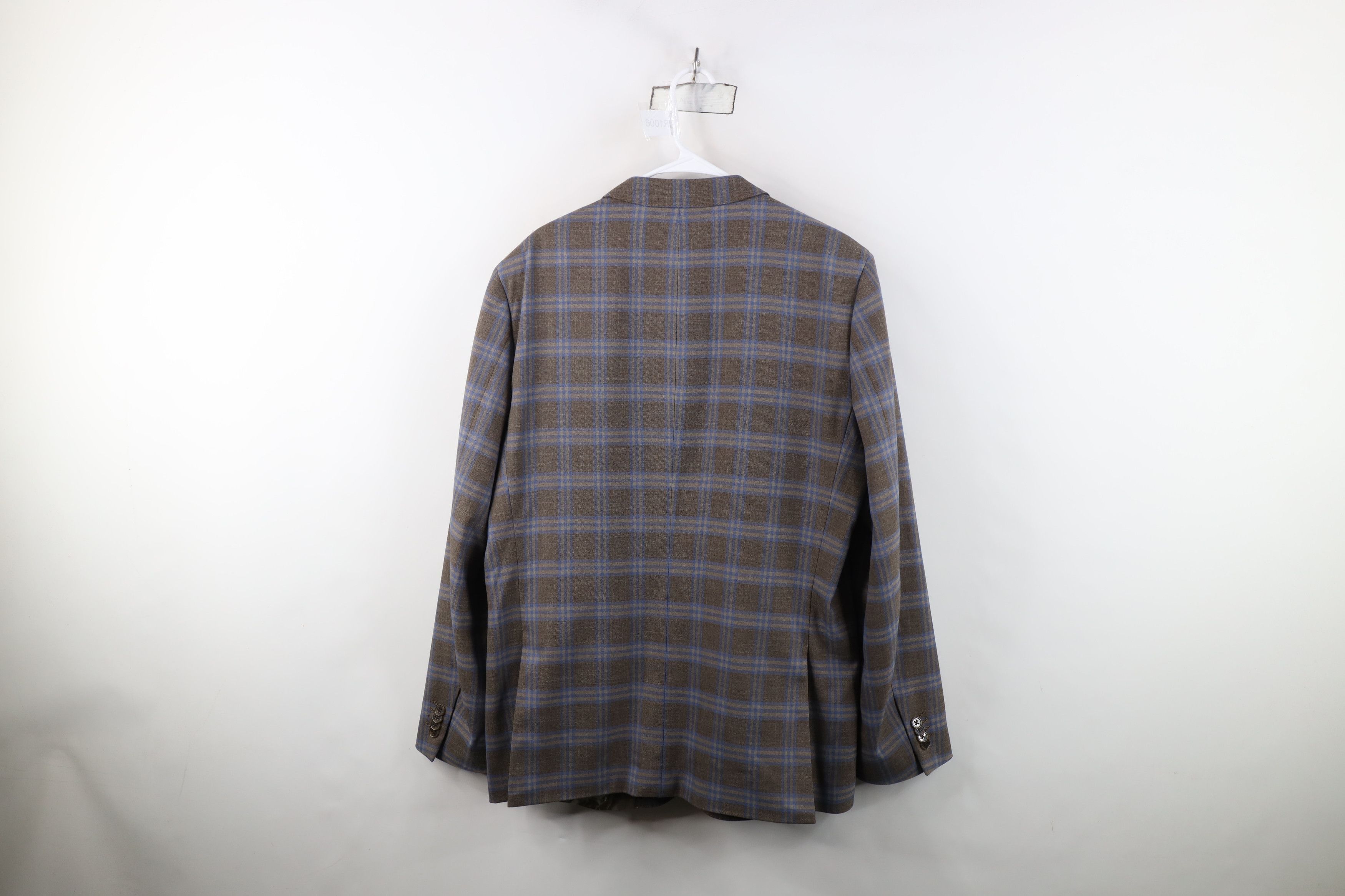 Vintage The Savile Row Rayon Gabardine Blazer Suit Jacket Plaid Size US XXL / EU 58 / 5 - 14 Thumbnail