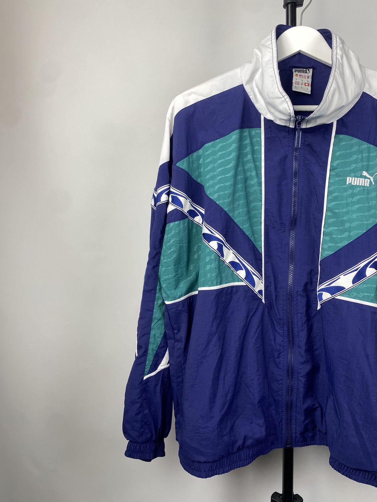 Puma × Vintage 1990’s Vintage Puma Tennis Wear Track Top Jacket Size US L / EU 52-54 / 3 - 3 Thumbnail